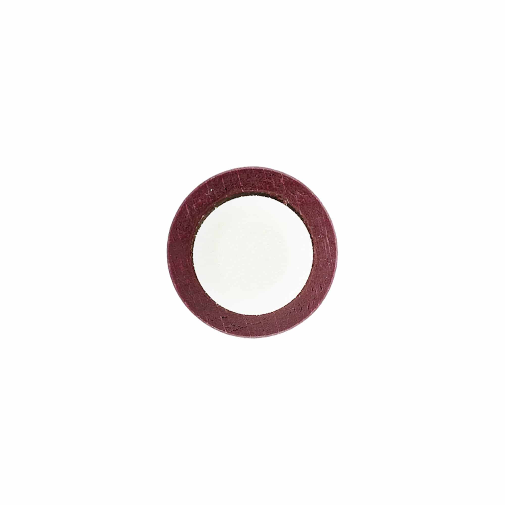 Dop cu mânere 19 mm, lemn/plastic, roșu bordeaux, pentru gura sticlei: dop de plută