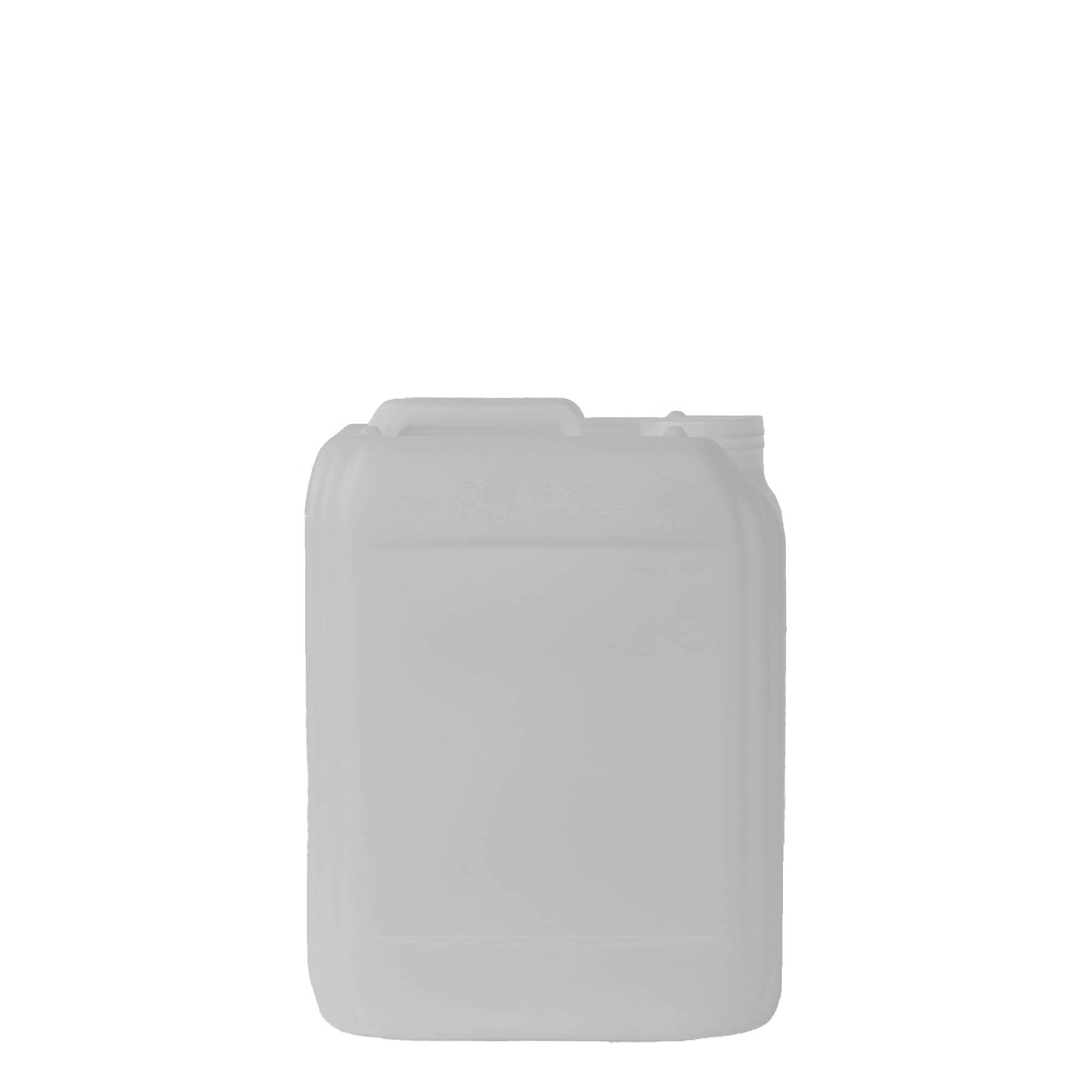 Canistră de 5 l, dreptunghiulară, plastic HDPE, natural, gura: ND 55