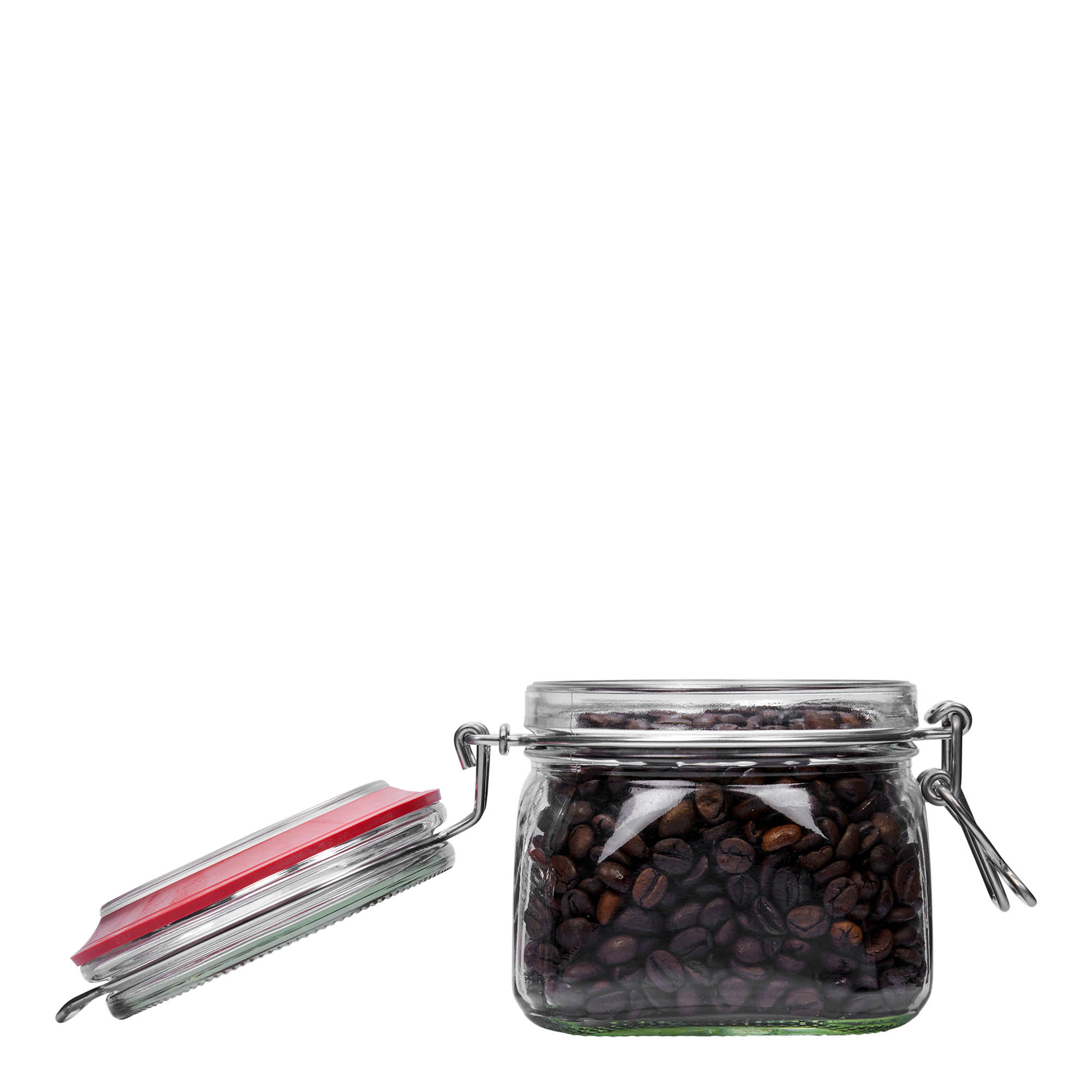 550 ml borcan pătrat cu clemă metalică, deschidere: închidere cu clemă metalică 550 ml borcan pătrat cu clemă metalică, deschidere: închidere cu clemă metalică