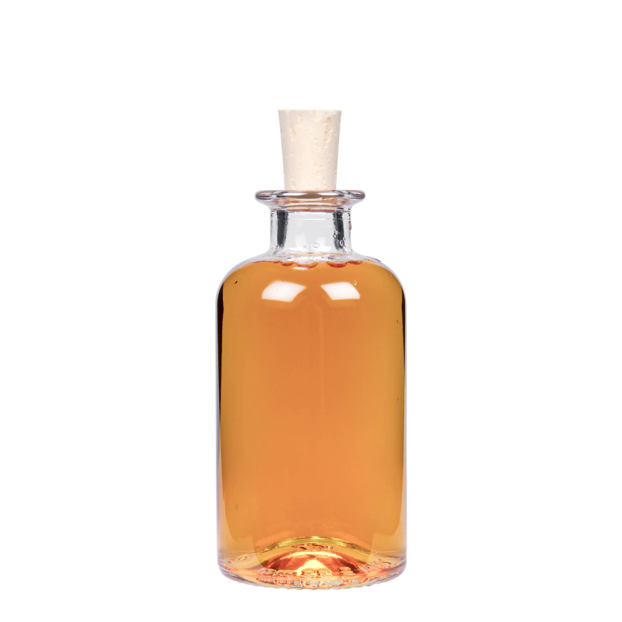Sticlă de sticlă de 250 ml pentru farmacist, gura: dop de plută Sticlă de sticlă de 250 ml pentru farmacist, gura: dop de plută