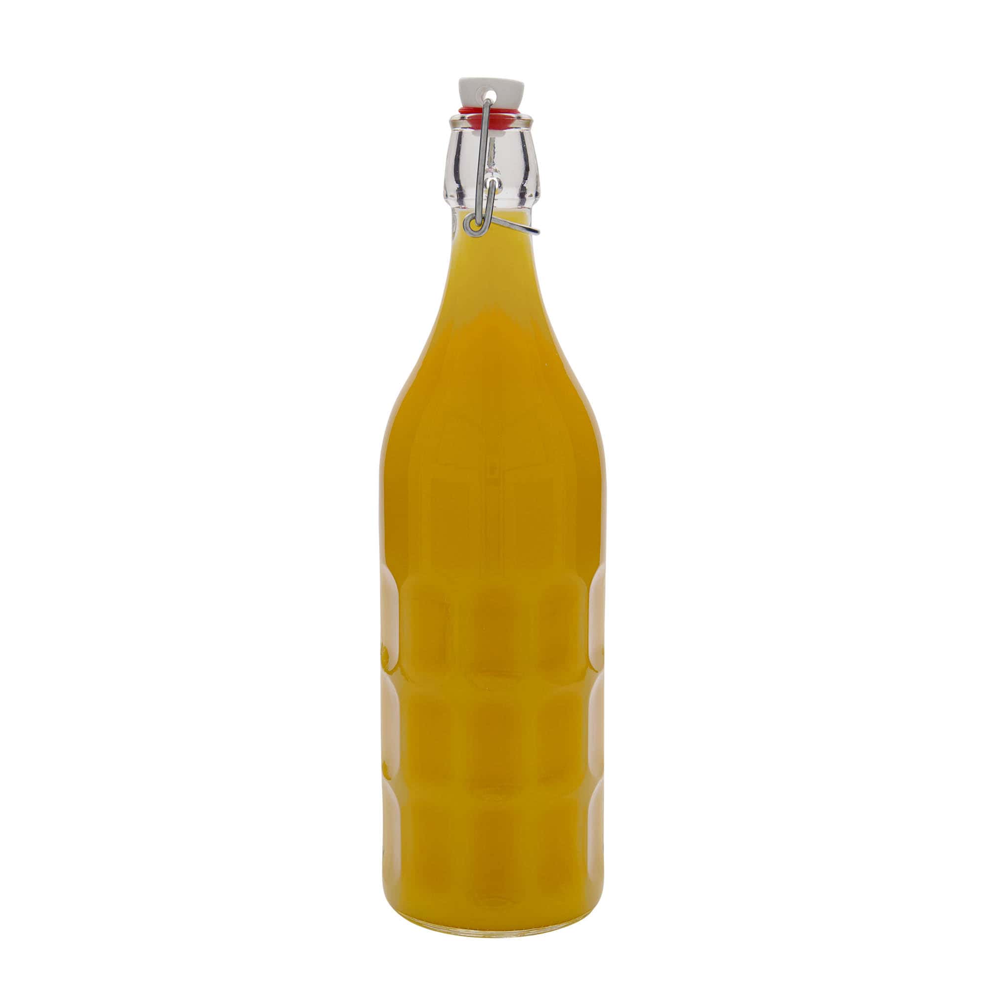 Sticlă de sticlă Moresca de 1.000 ml, gura: închidere cu clemă Sticlă de sticlă Moresca de 1.000 ml, gura: închidere cu clemă