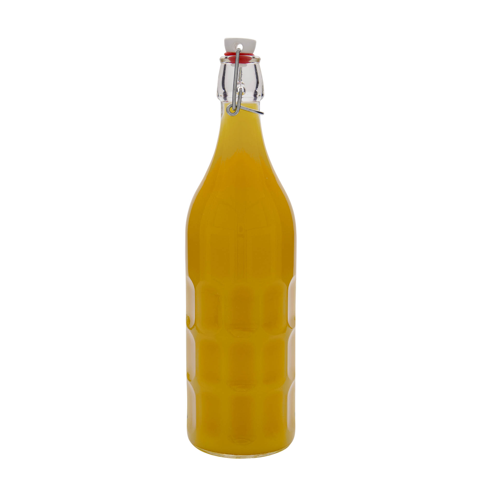 Sticlă de sticlă Moresca de 1.000 ml, gura: închidere cu clemă