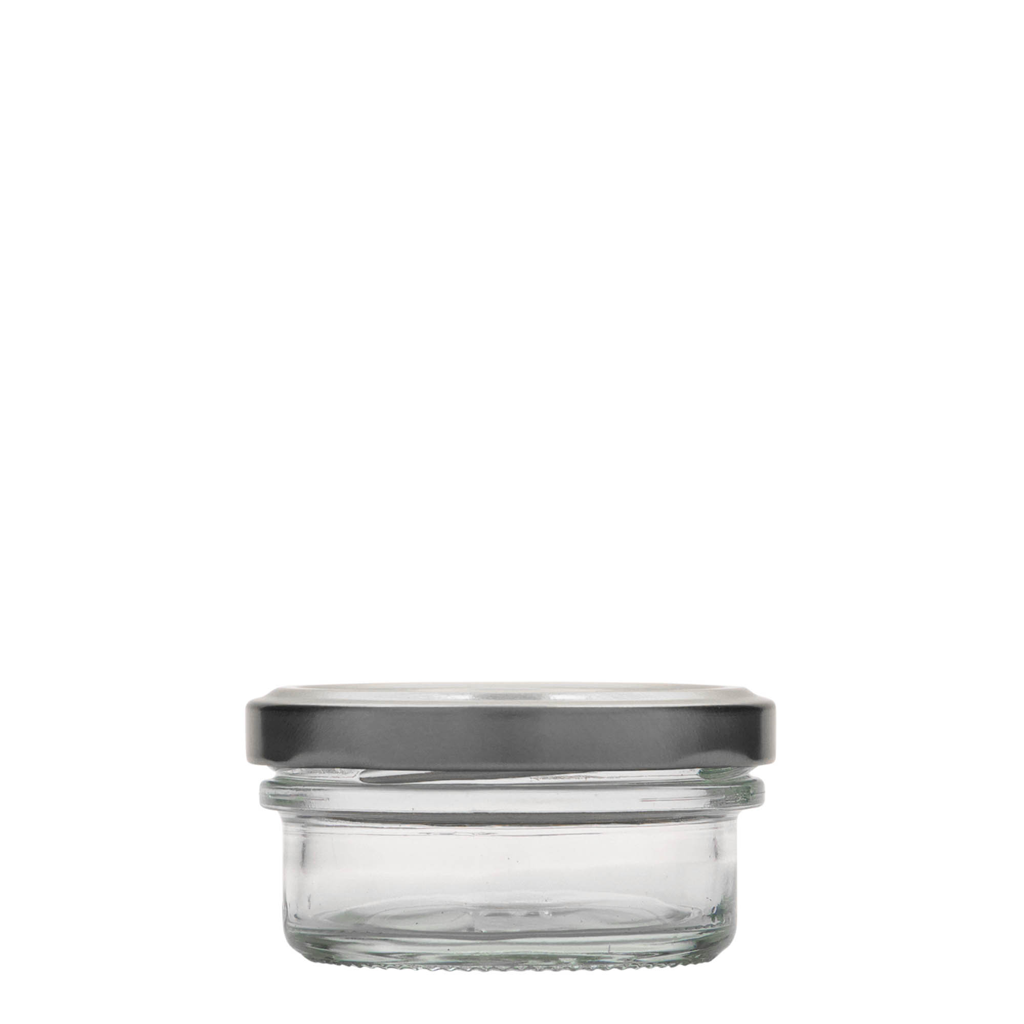 65 ml borcan plat cu pereți drepți, gura: Twist-Off (TO 66)