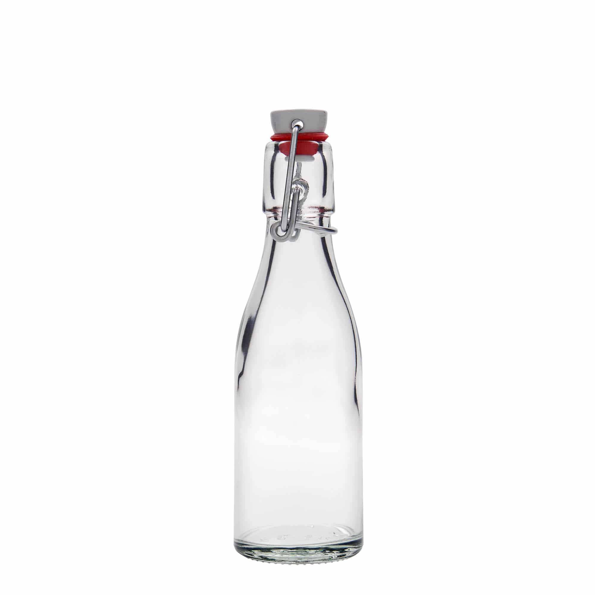 Sticlă de sticlă de 200 ml „Paul”, gât: închidere cu clemă