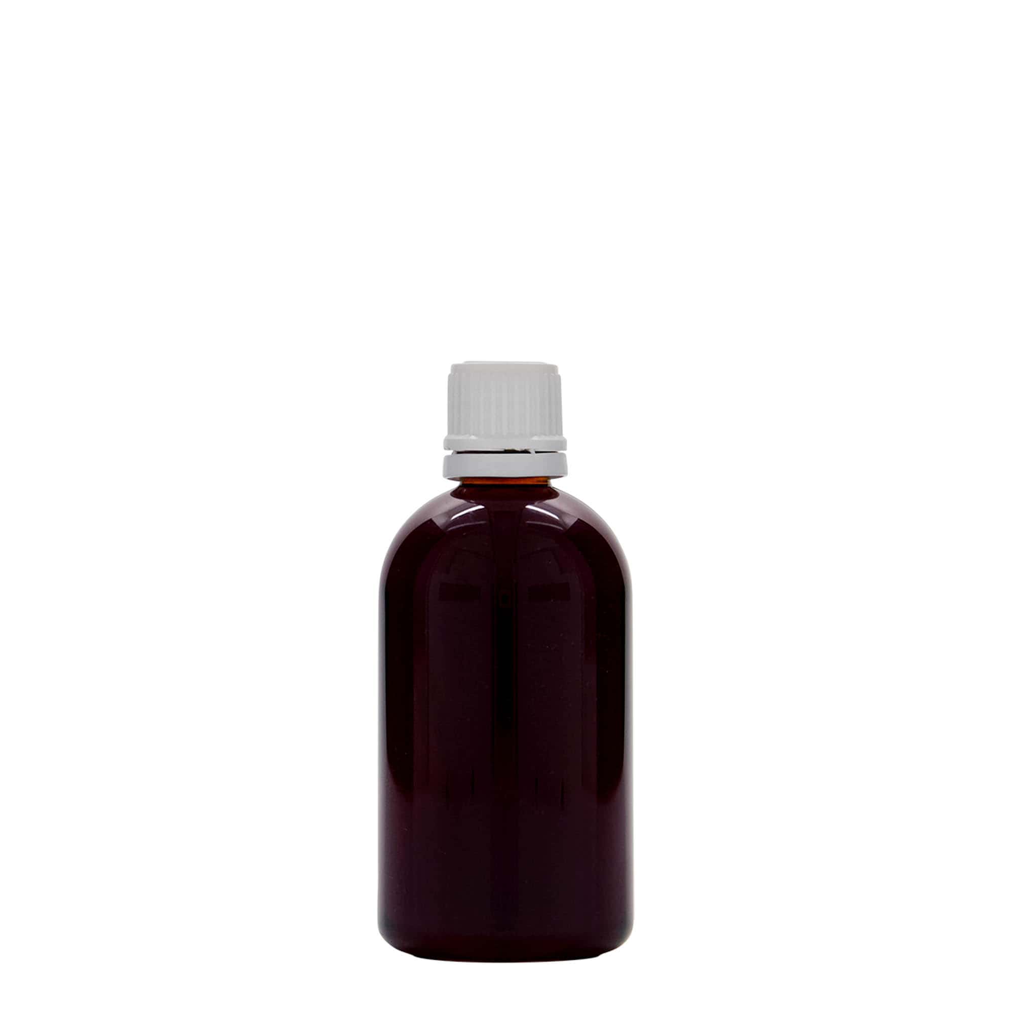 100 ml sticlă medicală PET „Easy Living”, plastic, gura: DIN 18