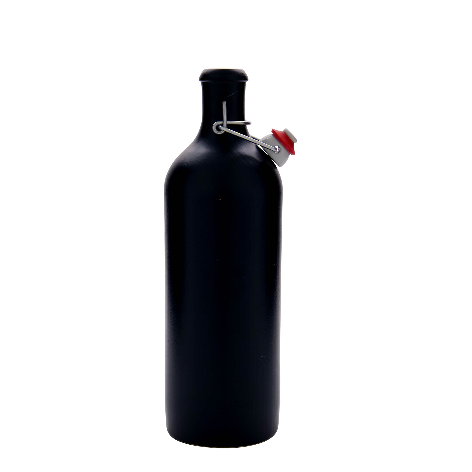 750 ml ulcior de ceramică, negru, gură: închidere cu clemă 750 ml ulcior de ceramică, negru, gură: închidere cu clemă