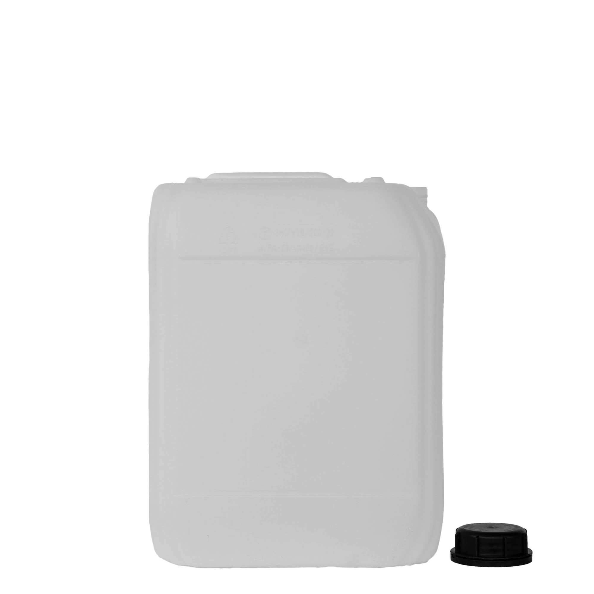 Canistră de 20 l, dreptunghiulară, plastic HDPE, natural, deschidere: ND 60