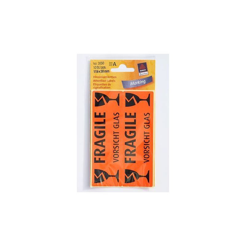 Zweckform autocolante „Atenție sticlă”, hârtie, negru-portocaliu Zweckform autocolante „Atenție sticlă”, hârtie, negru-portocaliu