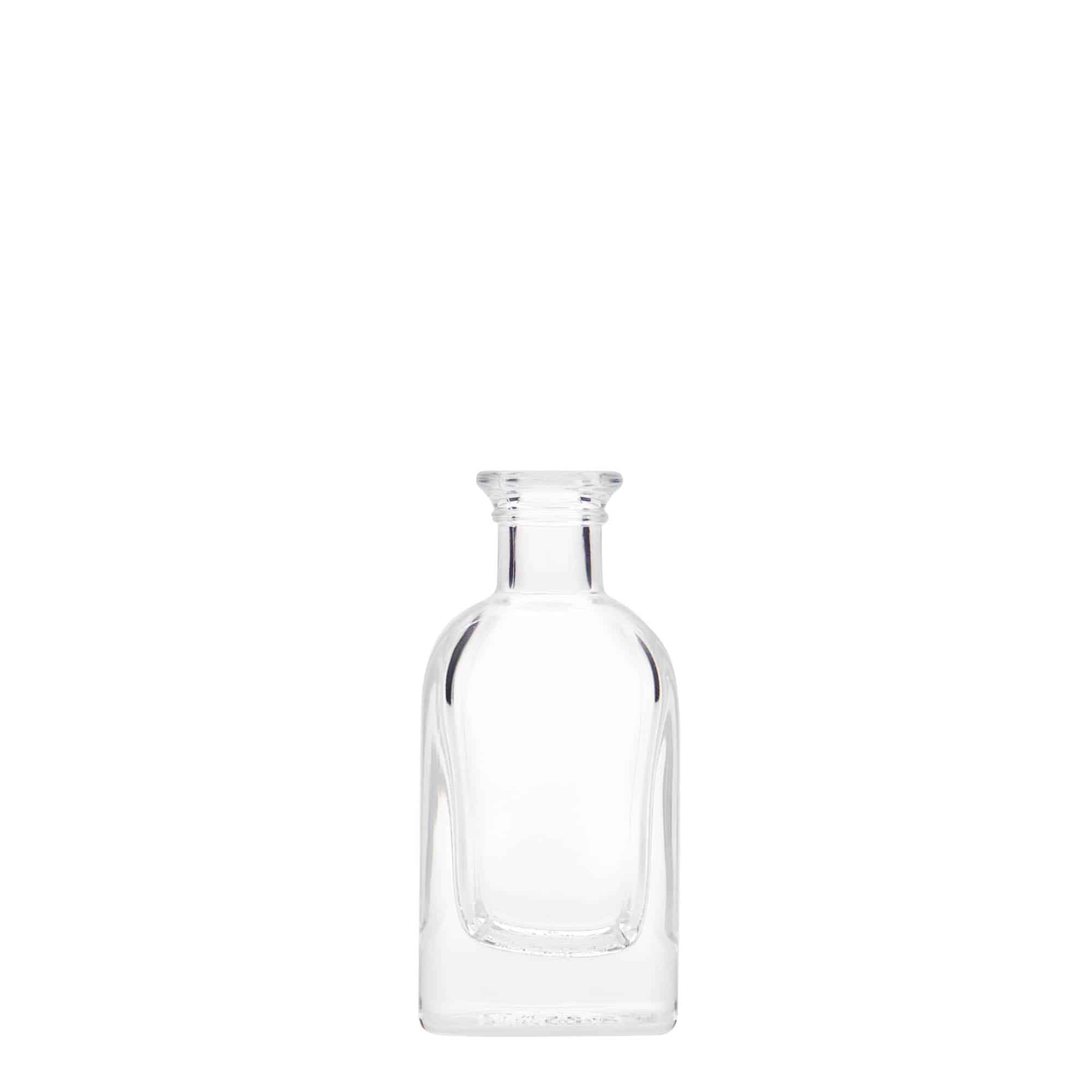 Sticlă de 40 ml, pătrată, Apotheker Carré, gât: dop de plută