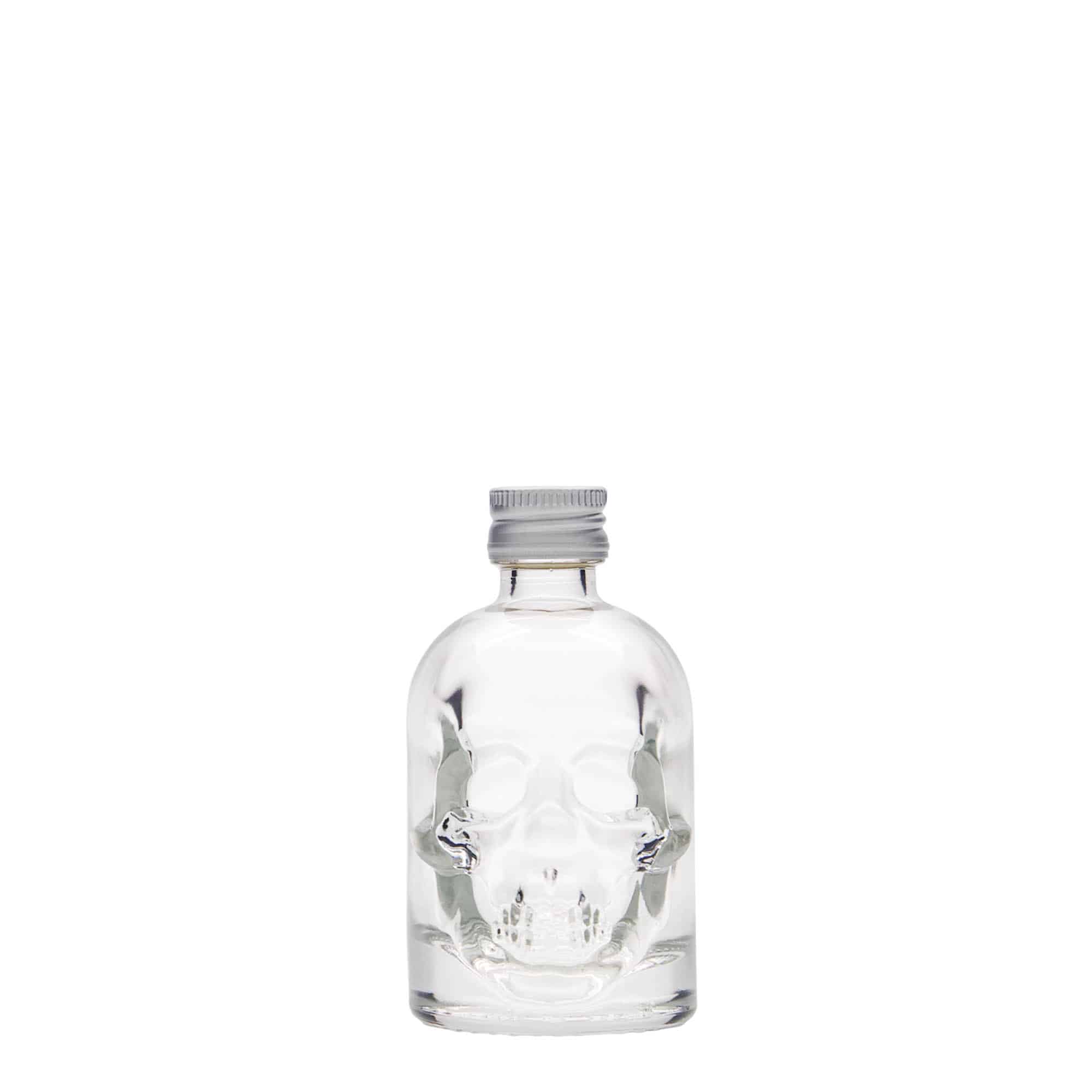 Sticlă de sticlă de 50 ml „Cap de mort”, gură: PP 18