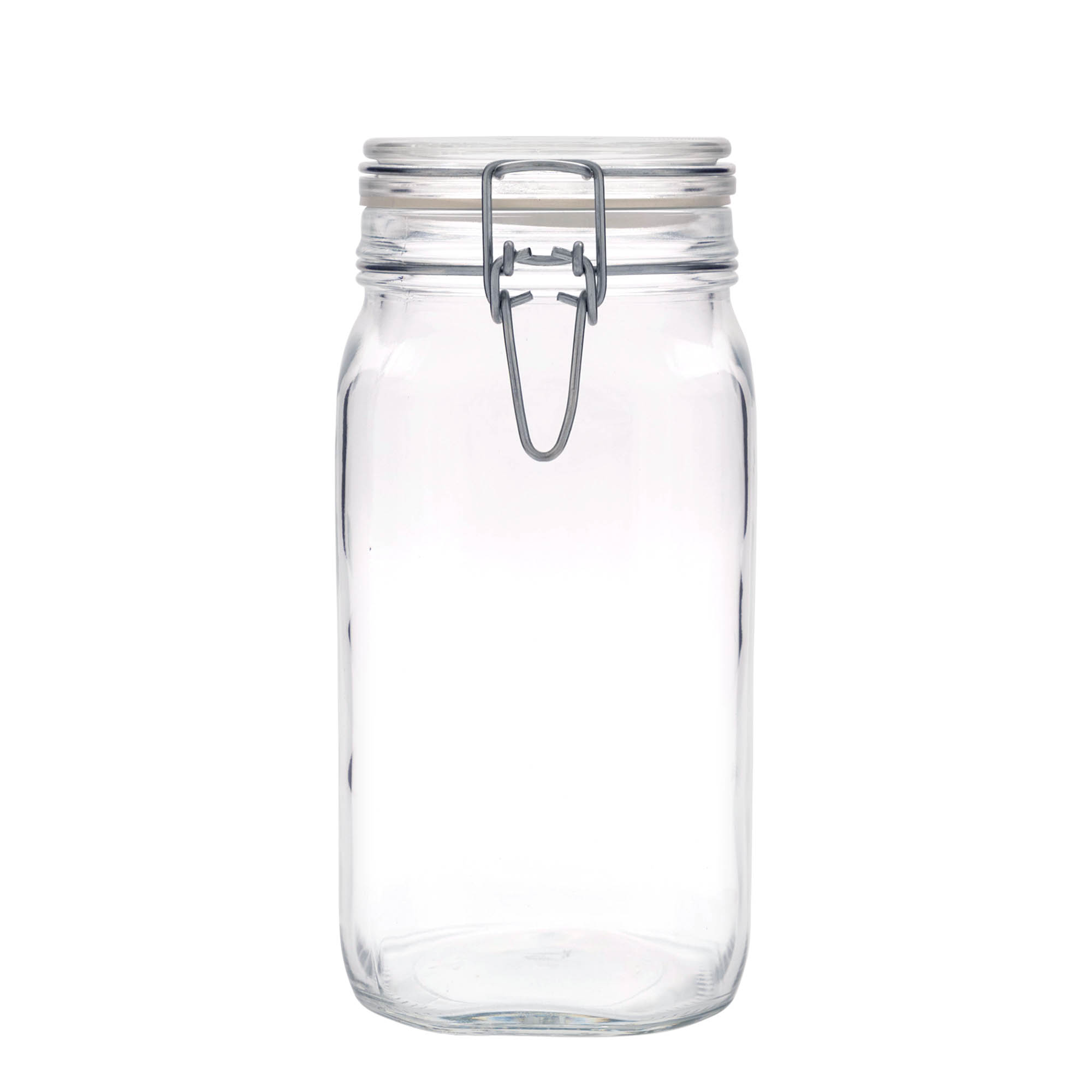 1.500 ml borcan cu clemă de sârmă „Fido”, pătrat, gura: închidere cu clemă de sârmă