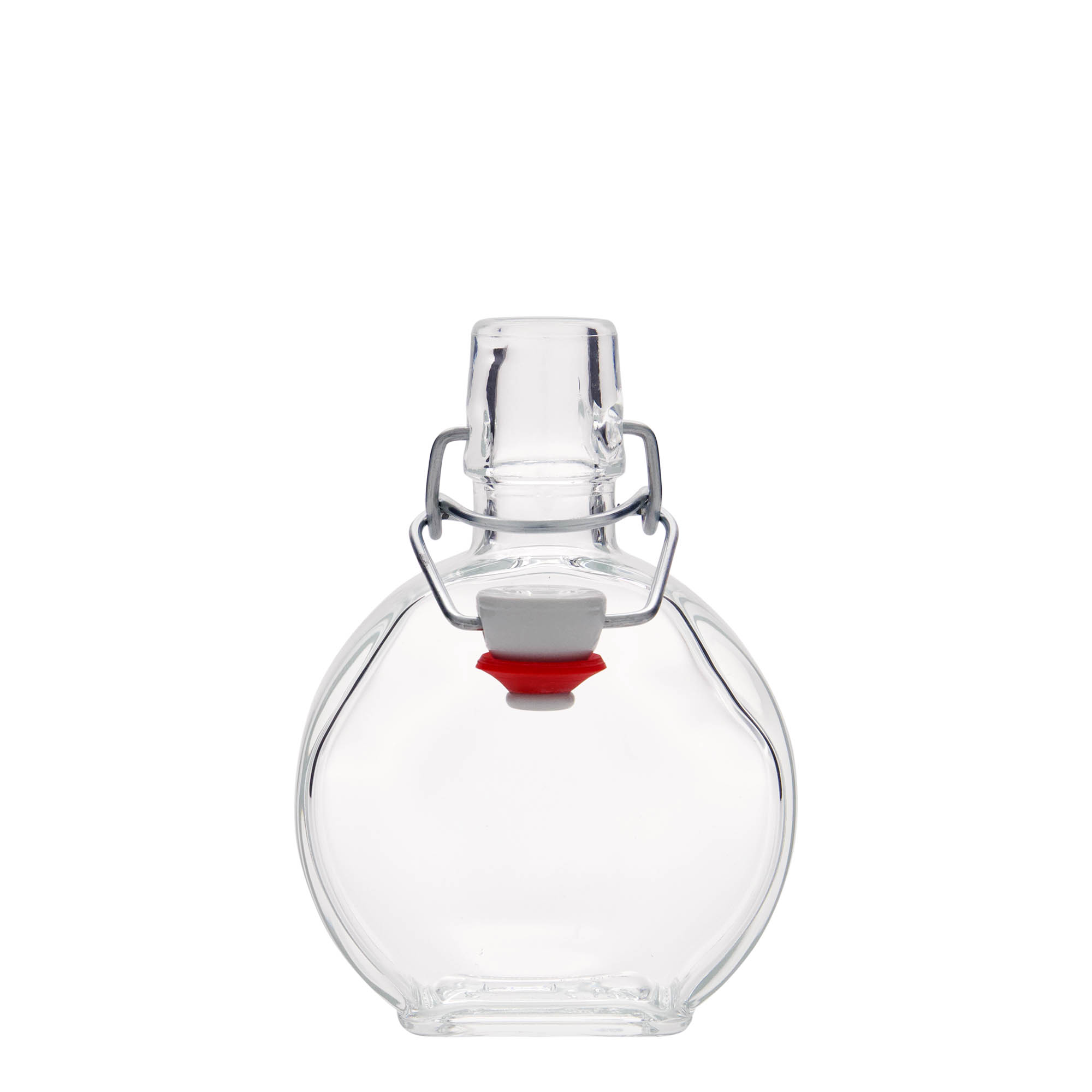 Sticlă de 200 ml „Sensatione”, dreptunghiulară, gura: capac cu balama