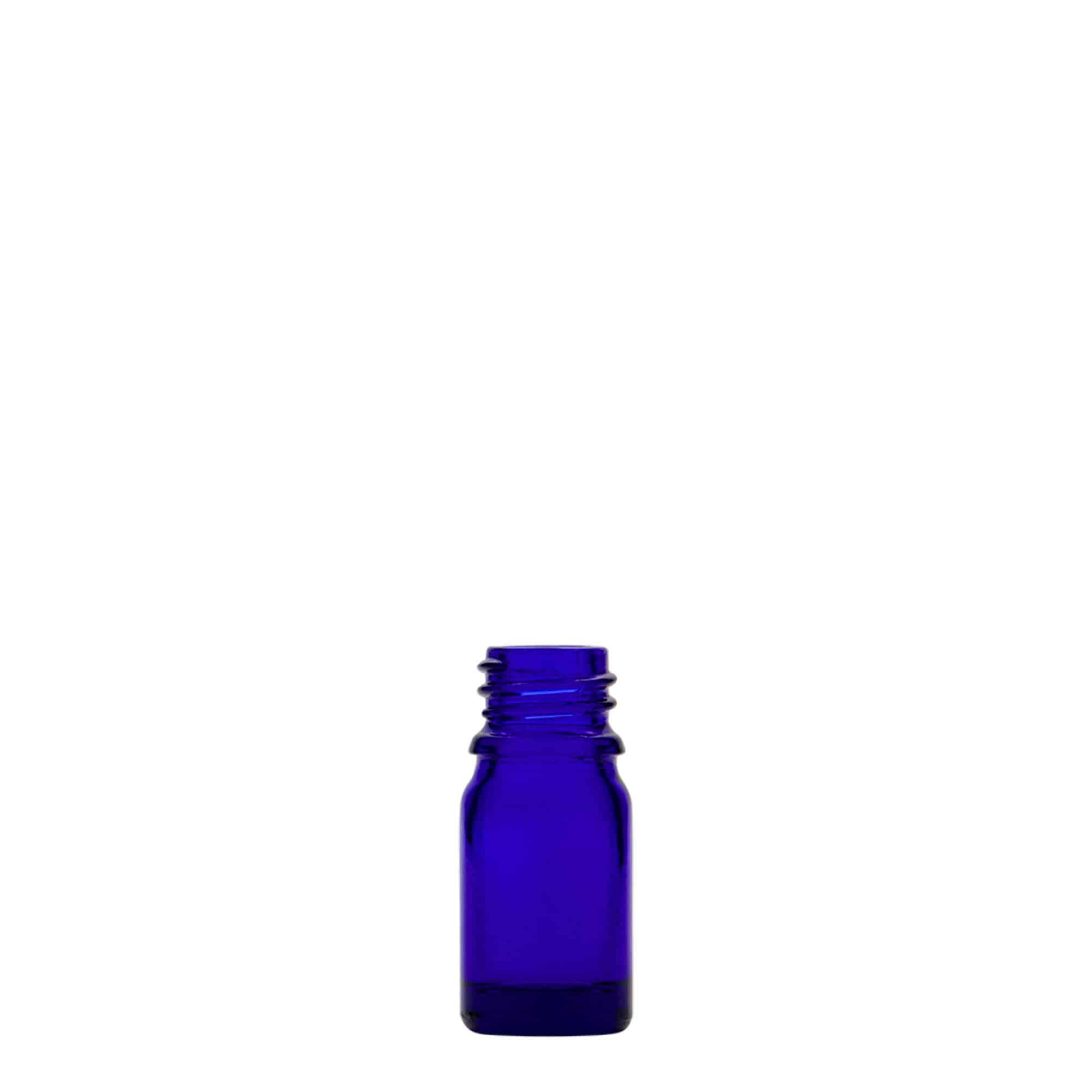5 ml sticlă medicală, sticlă, albastru regal, gura: DIN 18