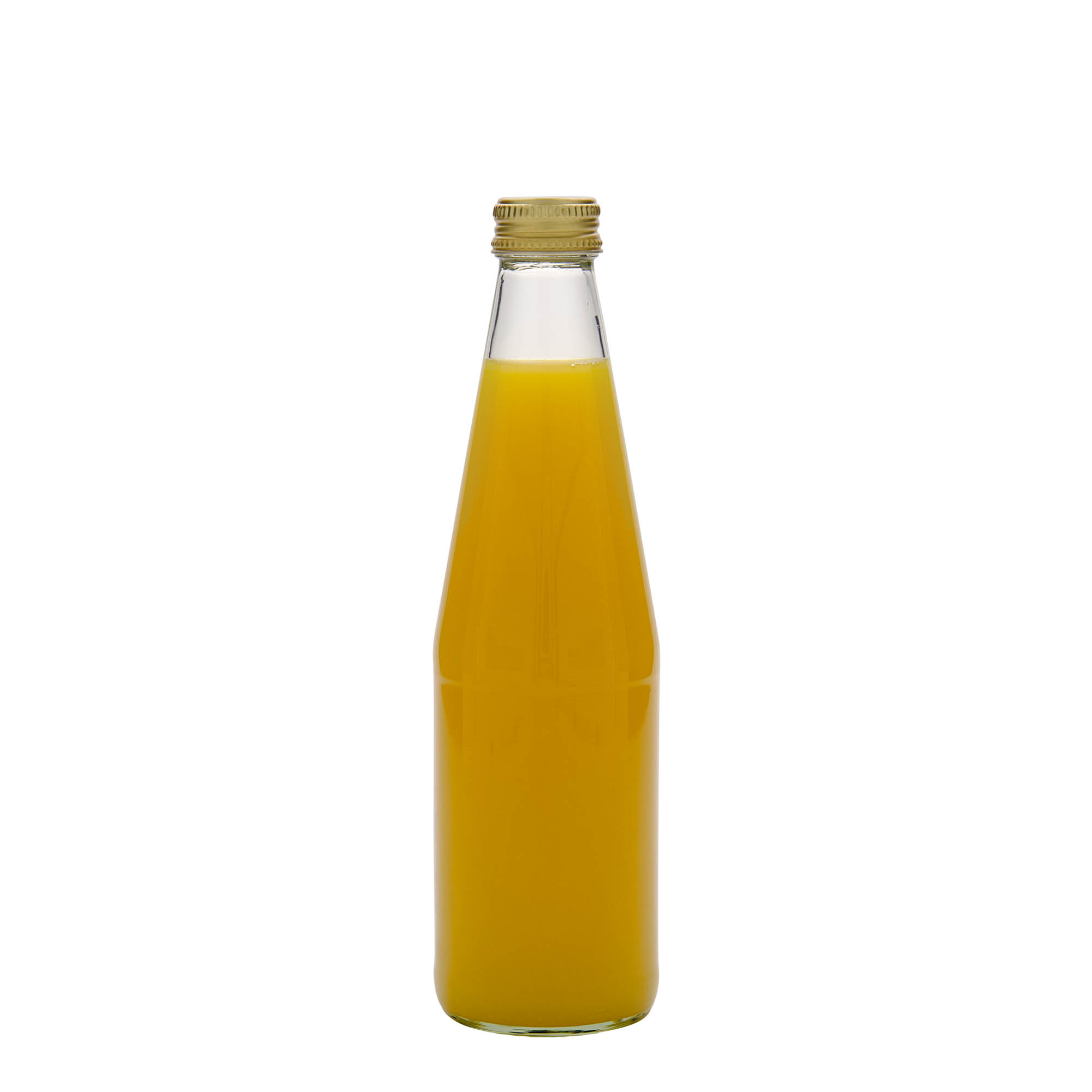Sticlă universală 330 ml, formă de morcov, sticlă, gura: PP 28