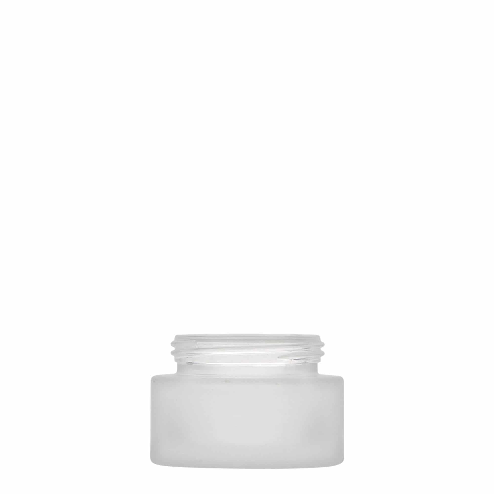 30 ml borcan „Ediția Platină”, sticlă, matifiat, gura: capac cu filet