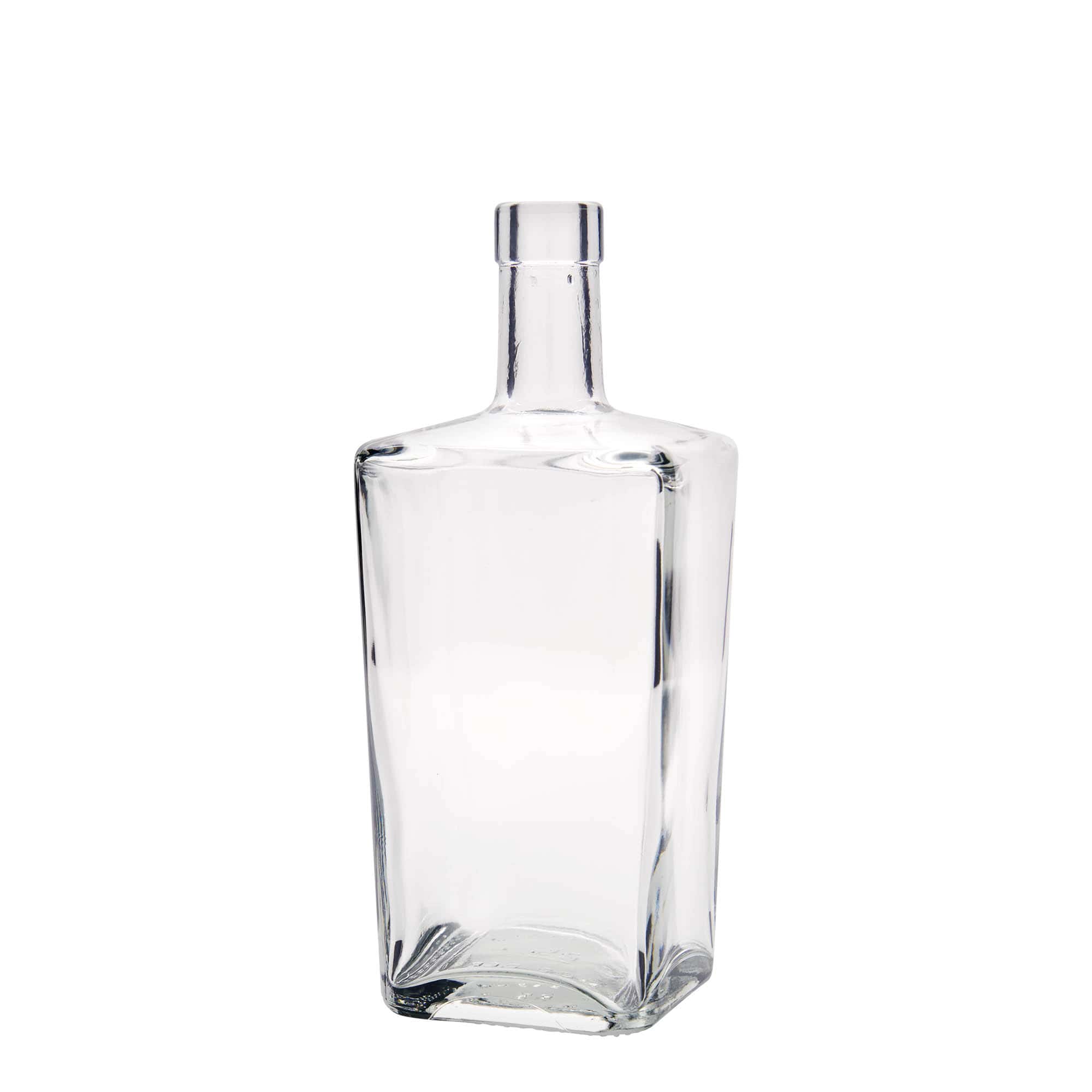 Sticlă de sticlă de 700 ml „Noel”, pătrată, gura: dop de plută