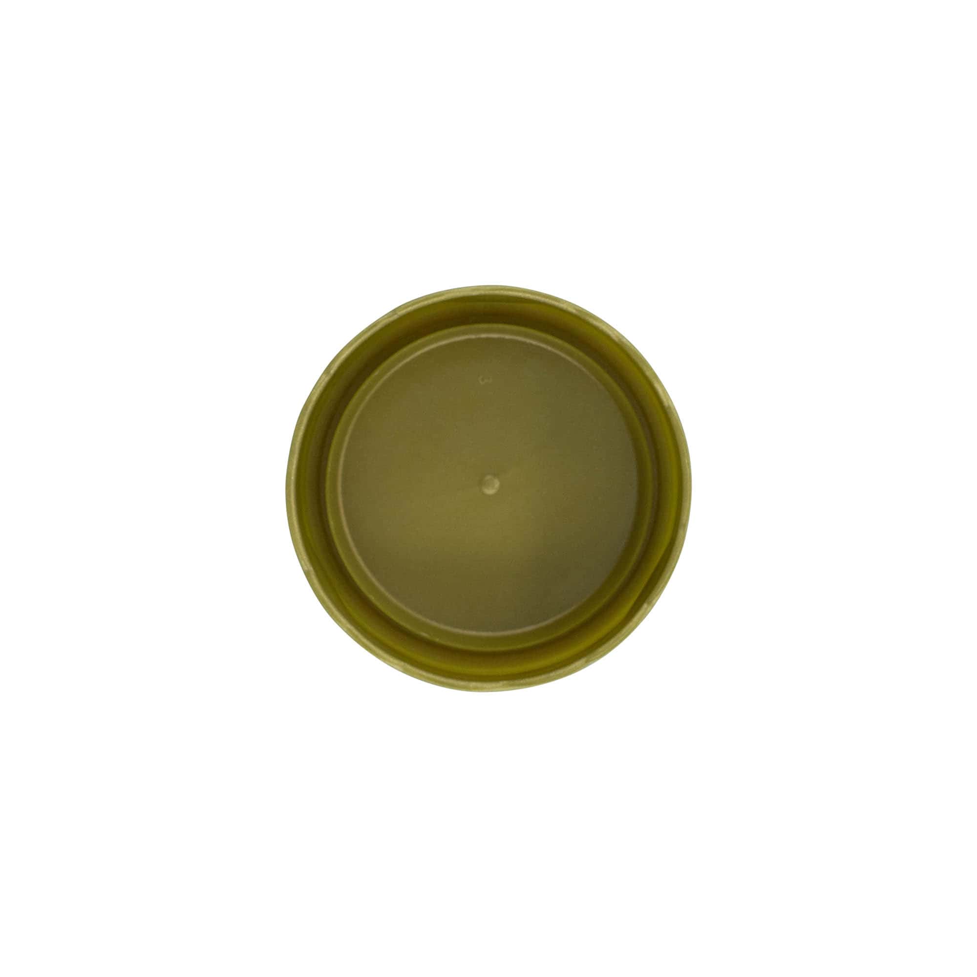 Capac cu margine pentru oală ceramică cu gât îngust, plastic HDPE, auriu