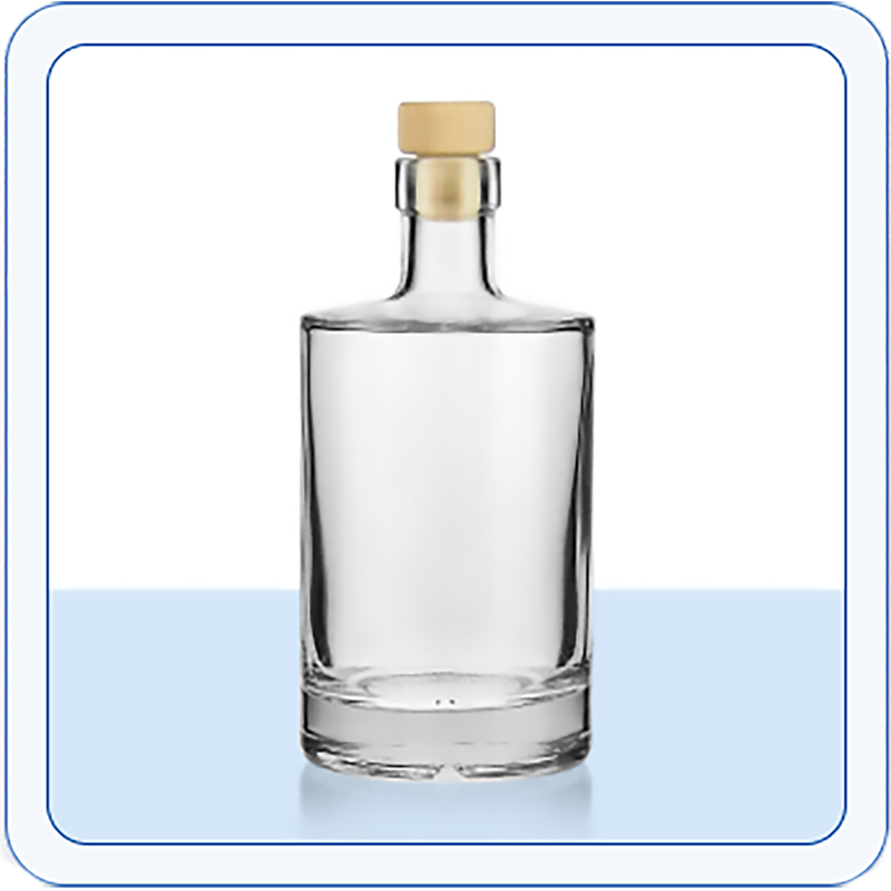 O sticlă de plută cu un volum de 500 ml pe fond alb