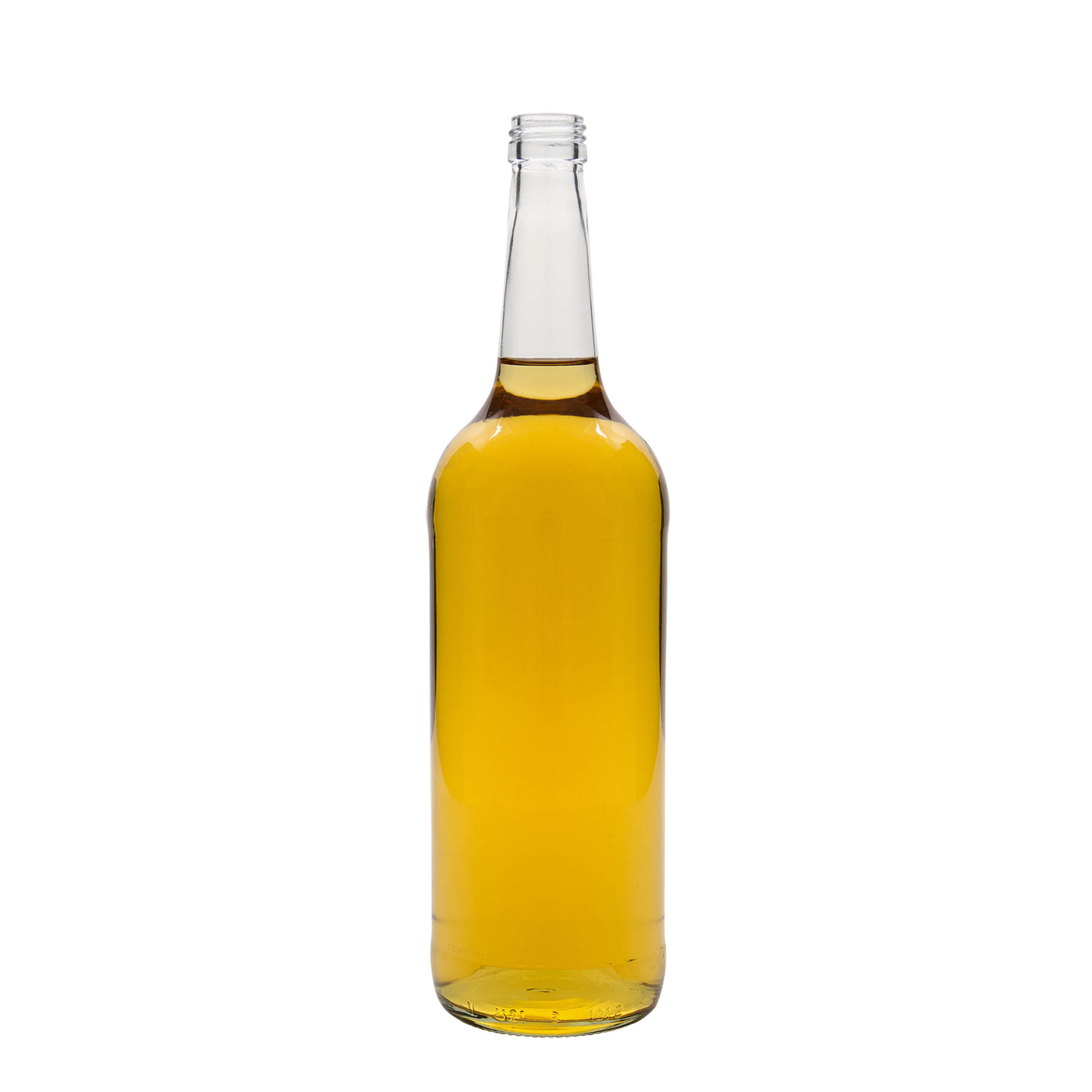 Sticlă de sticlă de 1.000 ml cu gât drept, gură: PP 28 Sticlă de sticlă de 1.000 ml cu gât drept, gură: PP 28