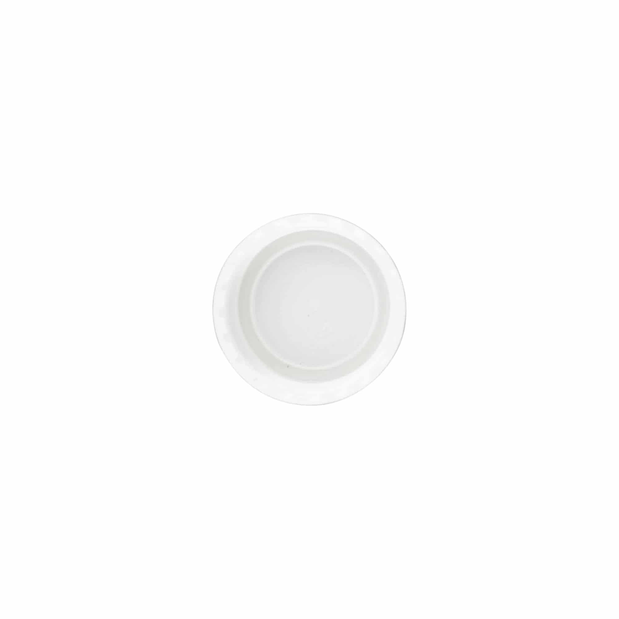 Capac cu filet, plastic PP, alb, pentru deschidere: 24/410