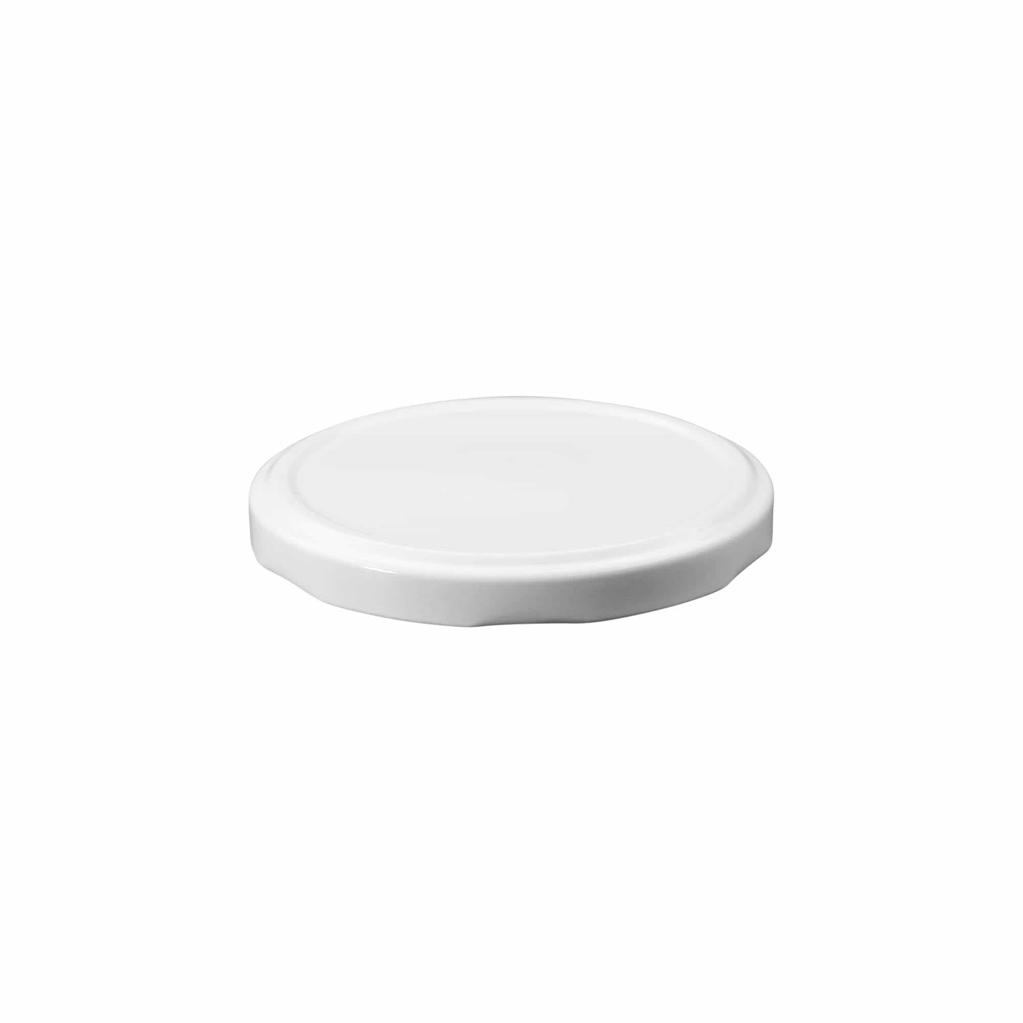 Capace Twist-Off, tablă albă, sterilizabile, alb, pentru gura: TO 82