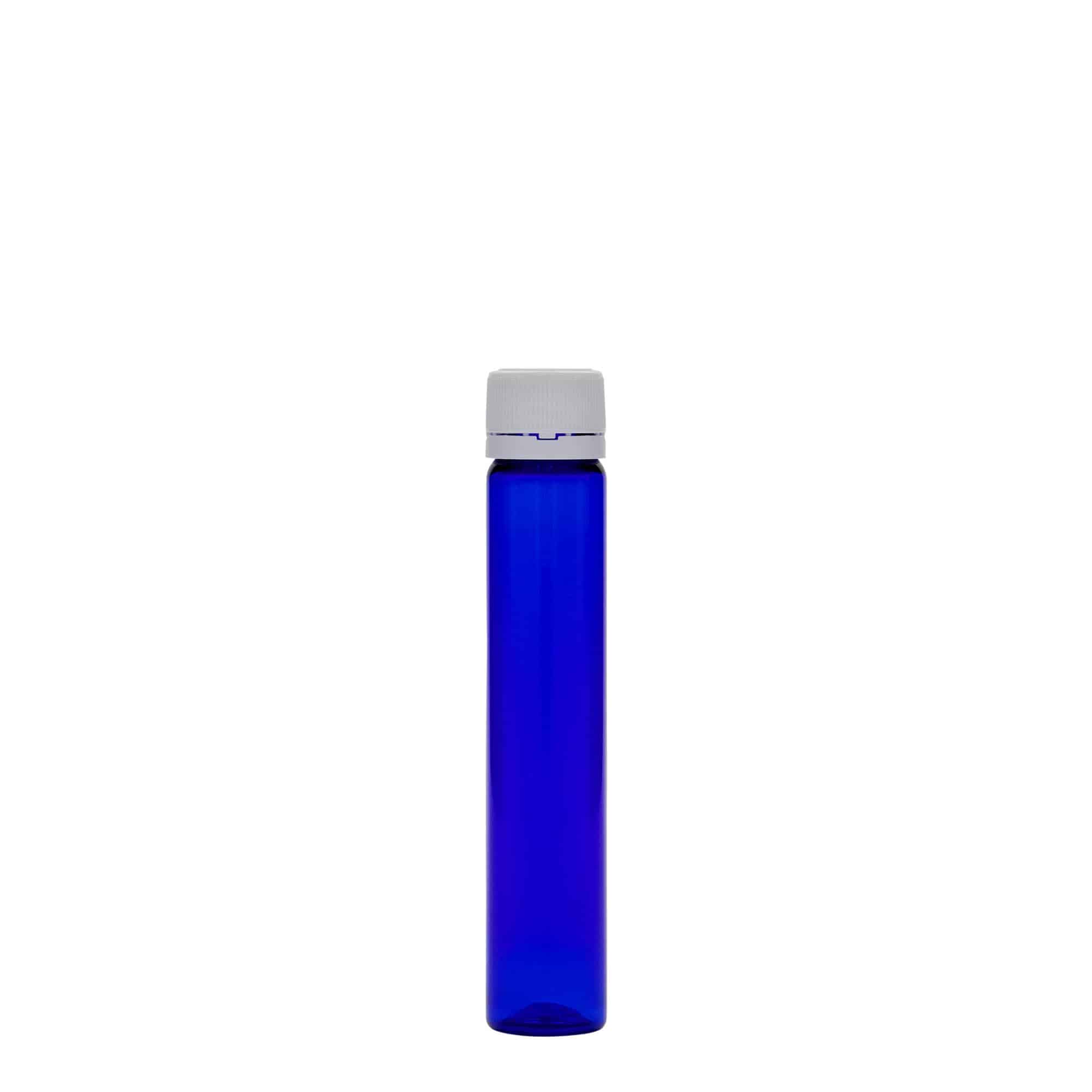 25 ml tuburi PET, plastic, albastru regal, gură: capac cu filet