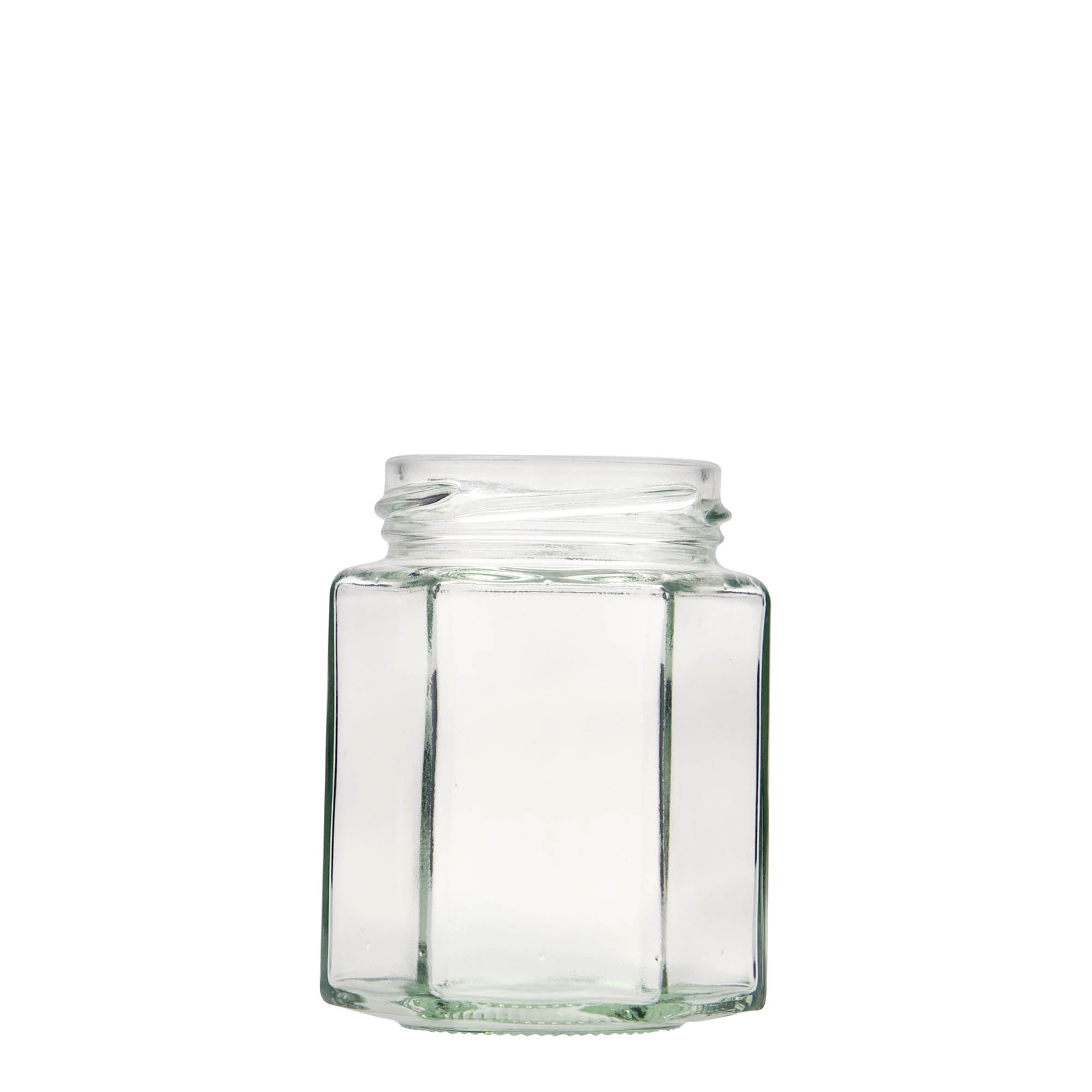 191 ml borcan hexagonal, gura: Twist-Off (TO 58) 191 ml borcan hexagonal, gura: Twist-Off (TO 58)