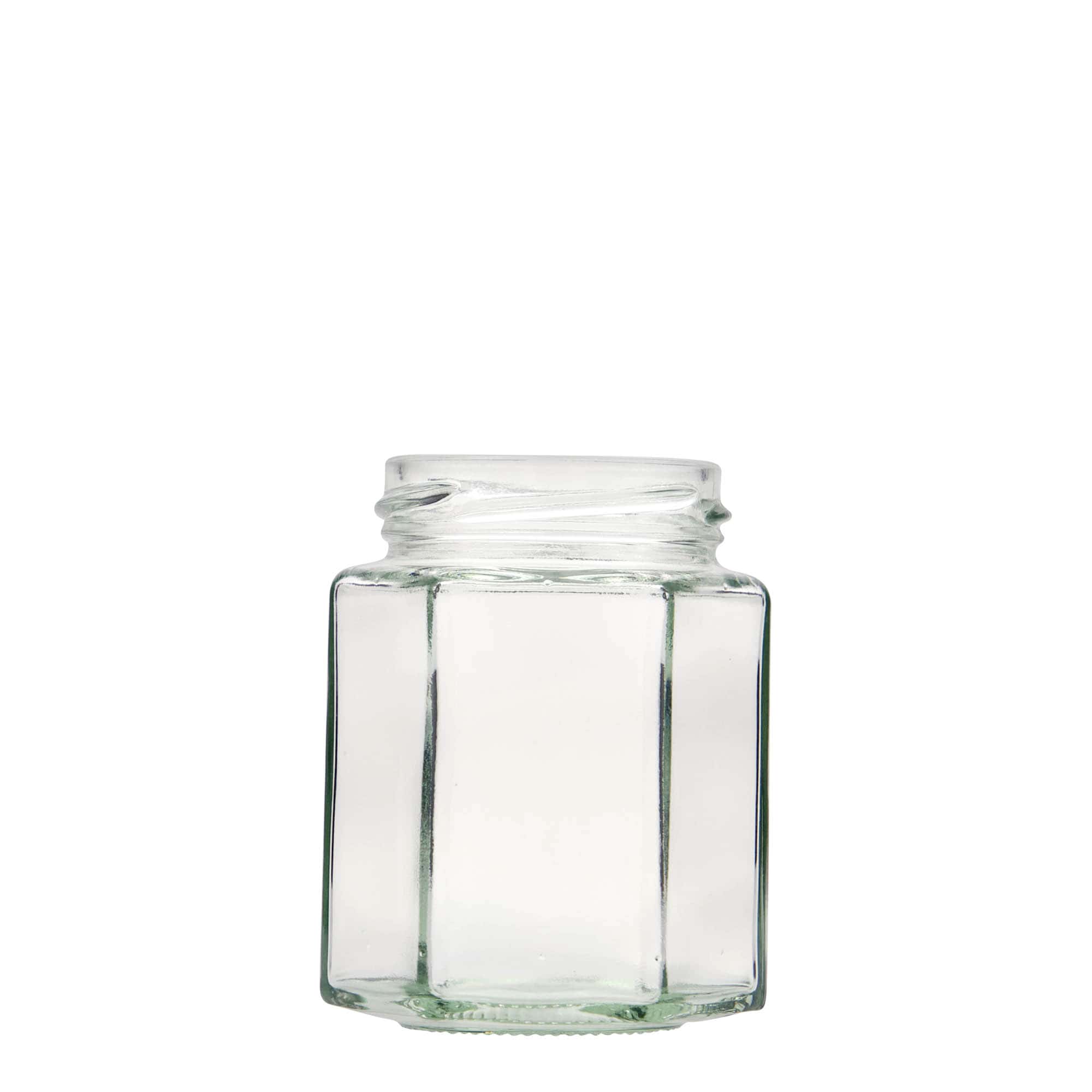 196 ml borcan hexagonal, gura: Twist-Off (TO 58)