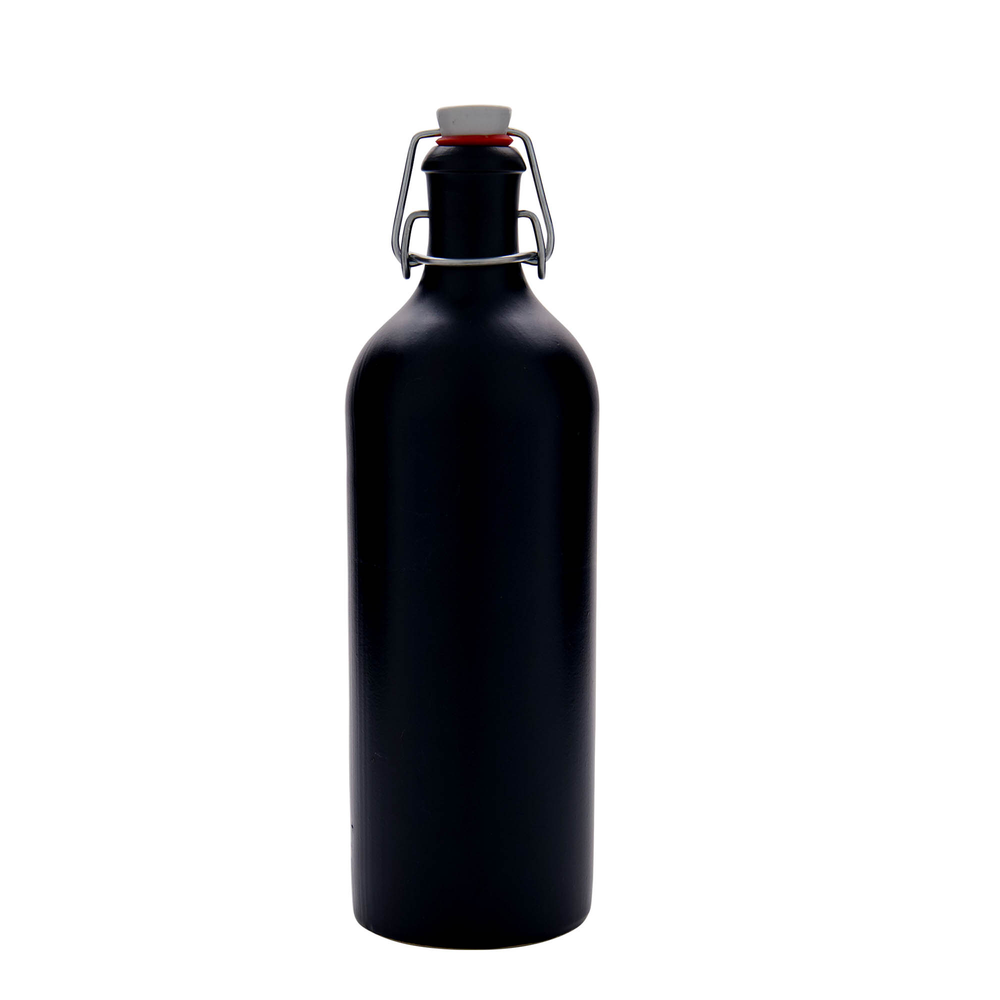 750 ml ulcior de ceramică, negru, gură: închidere cu clemă 750 ml ulcior de ceramică, negru, gură: închidere cu clemă