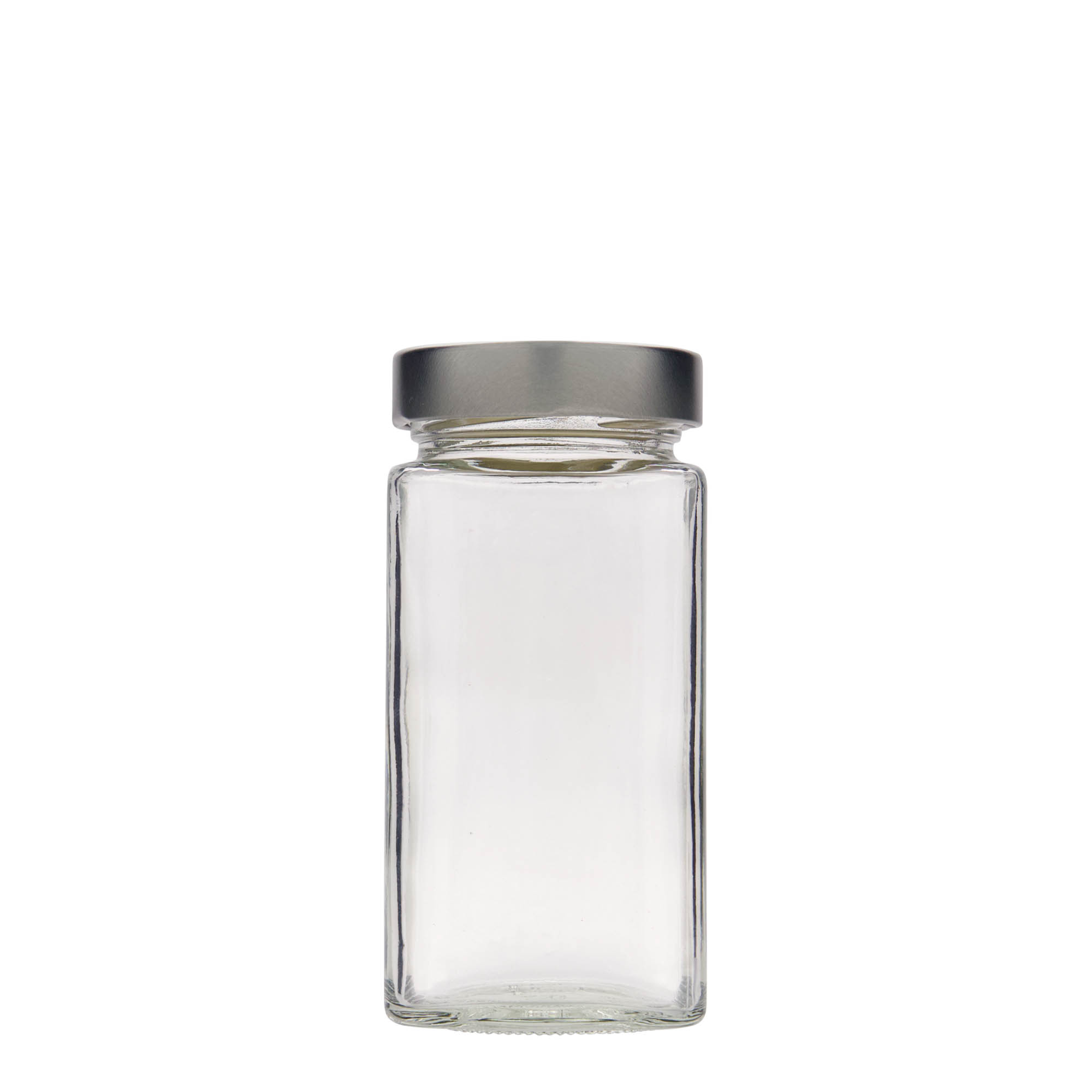 314 ml borcan pătrat „Funny”, gura: Deep-Twist-Off (DTO 58)