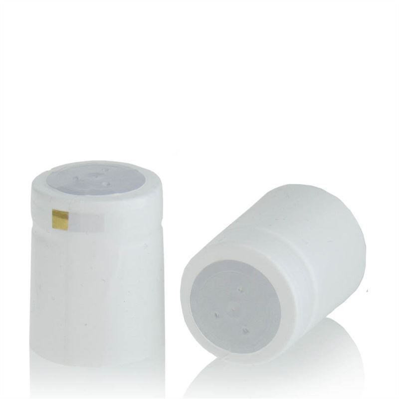 Capsulă termocontractabilă 32x41, plastic PVC, albă Capsulă termocontractabilă 32x41, plastic PVC, albă