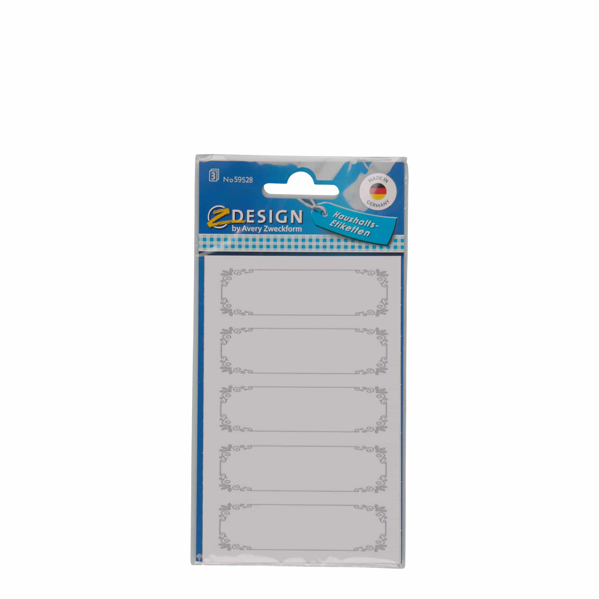 Zweckform etichete „Cadru albastru”, dreptunghiulare, hârtie, alb-albastru