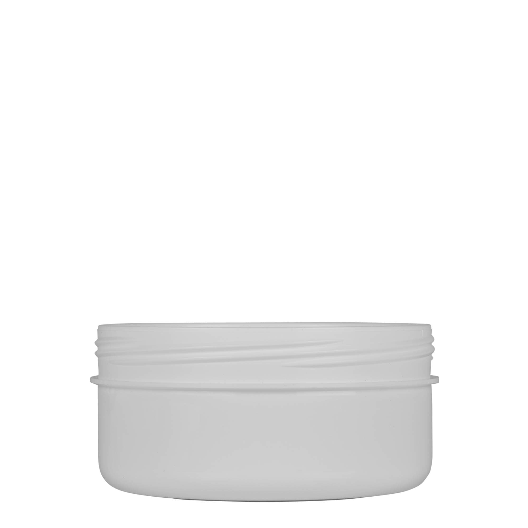 250 ml cutie din plastic 'White Line', PP, alb, deschidere: capac cu filet