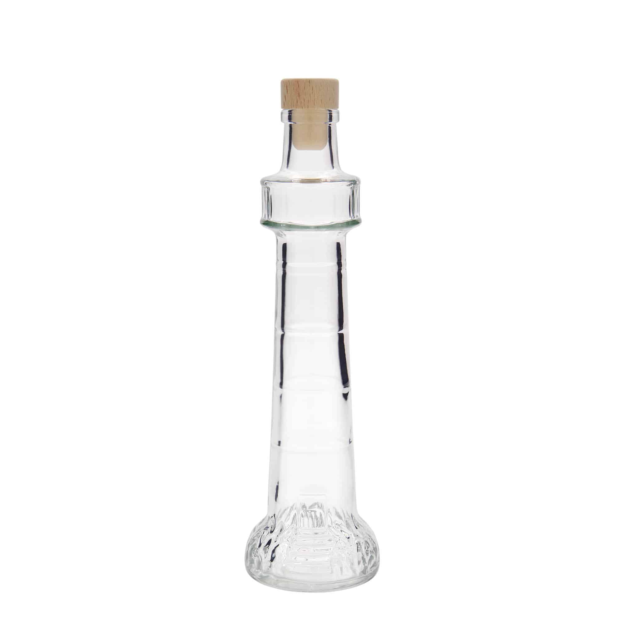 Sticlă de sticlă de 200 ml „Leuchtturm”, gura: plută