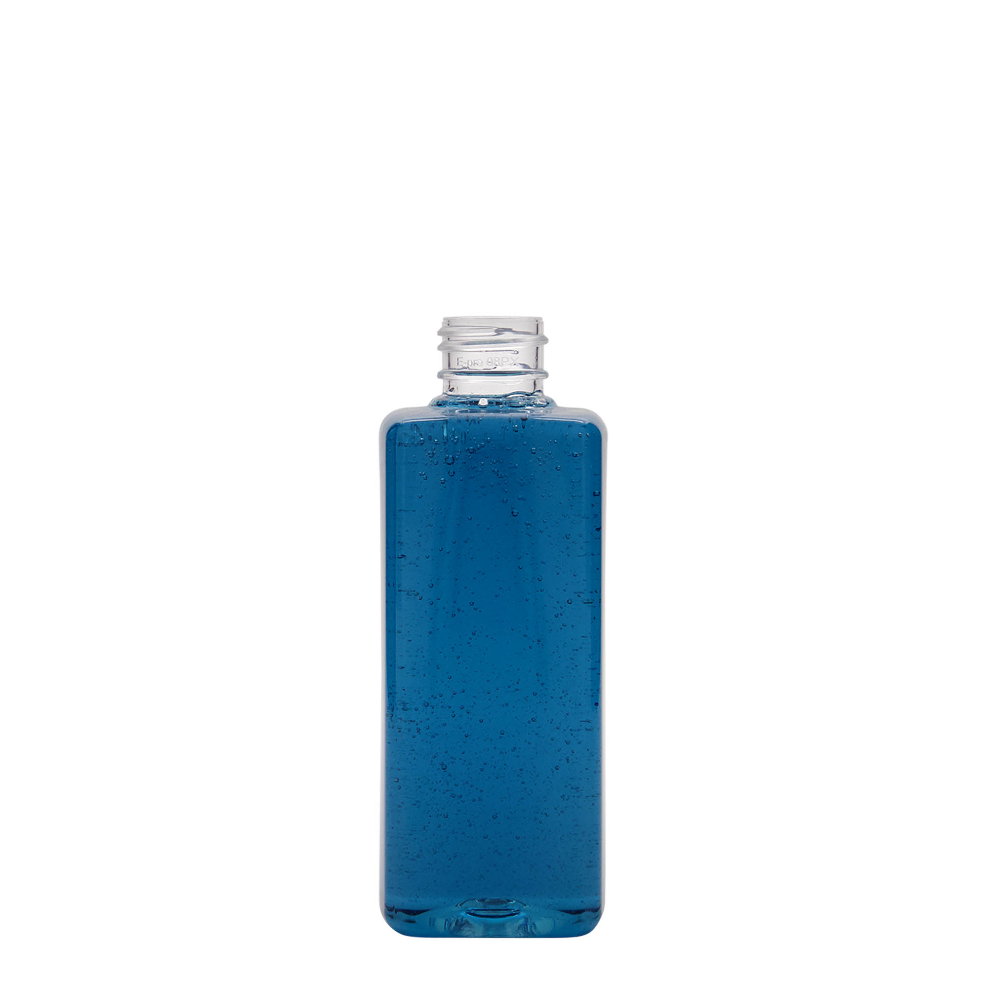 Sticlă PET de 200 ml „Karl”, pătrată, din plastic, gât: 24/410 Sticlă PET de 200 ml „Karl”, pătrată, din plastic, gât: 24/410