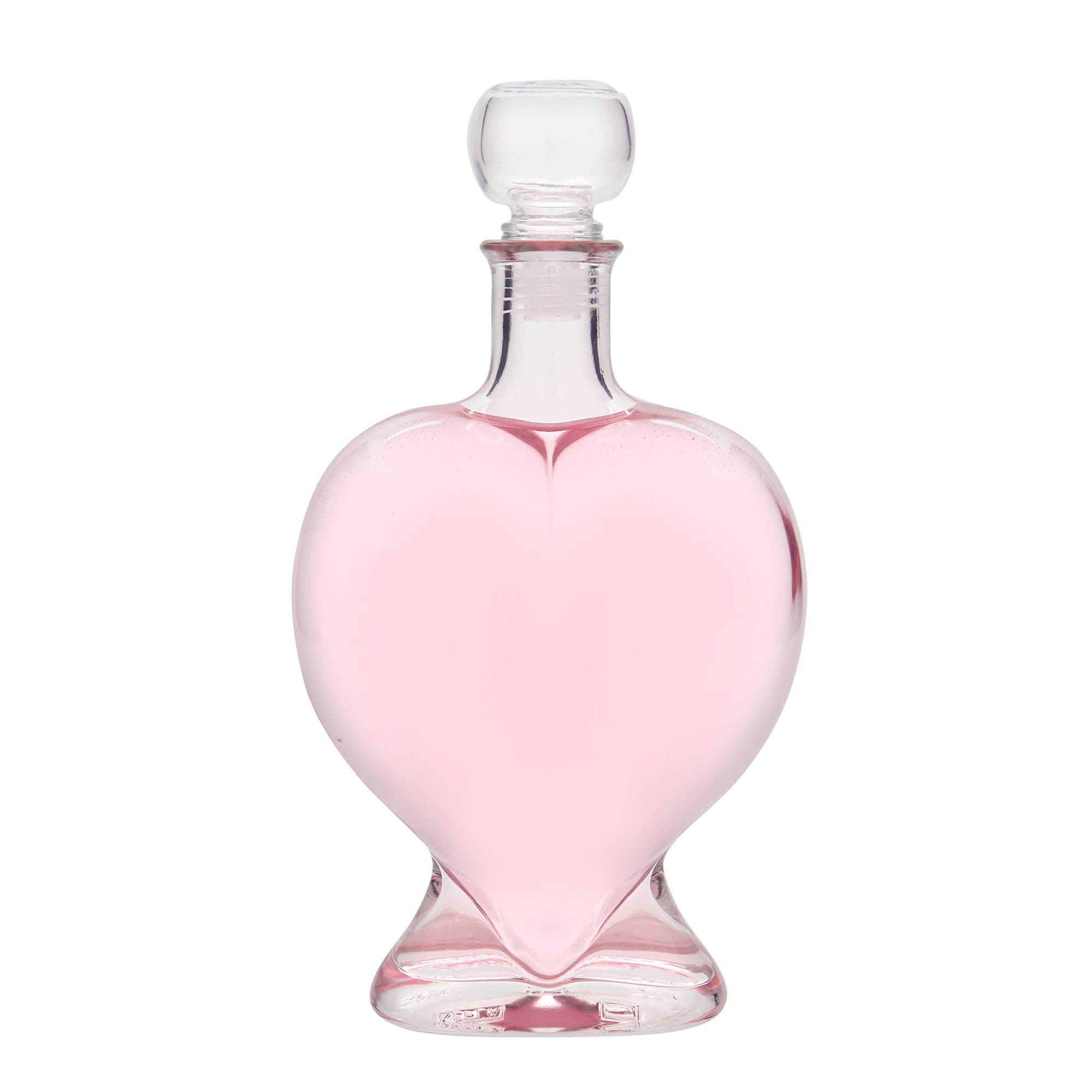 Sticlă de sticlă de 500 ml „Inimă”, gură: plută