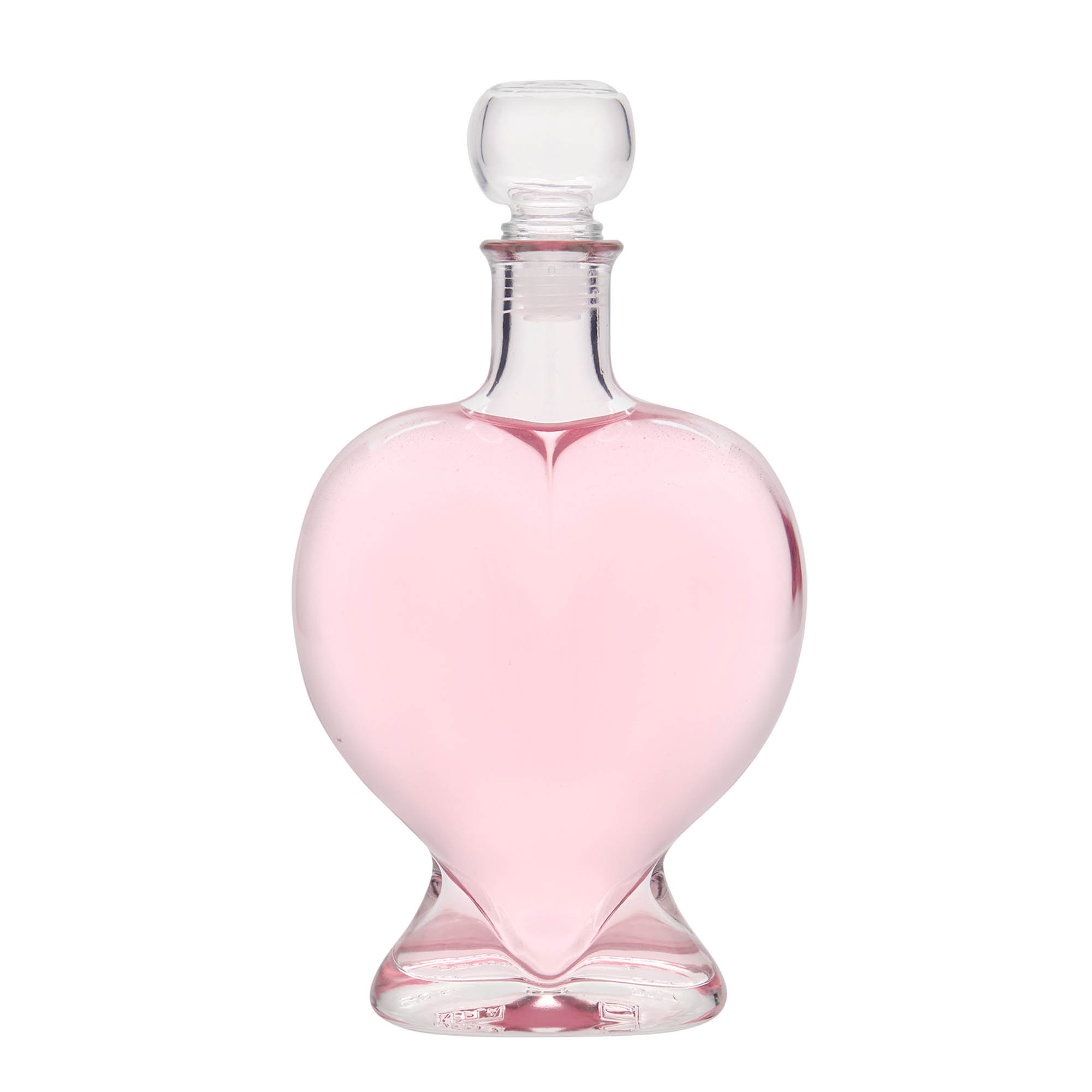 Sticlă de sticlă de 500 ml „Inimă”, gură: plută Sticlă de sticlă de 500 ml „Inimă”, gură: plută