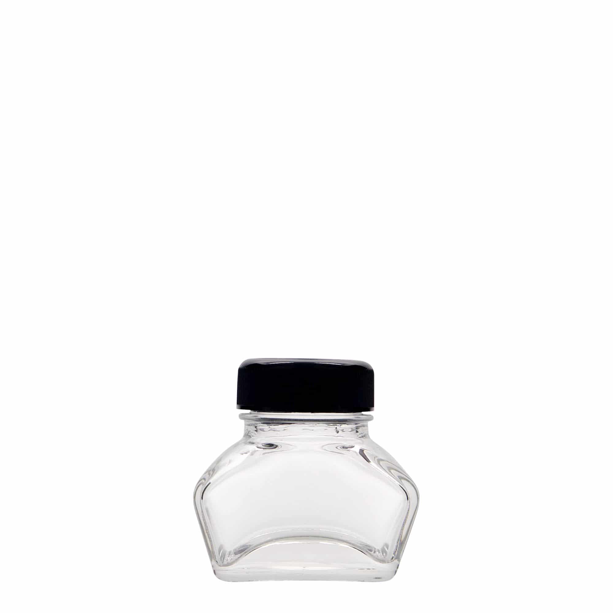 30 ml sticluță de cerneală, dreptunghiulară, gura: capac cu filet