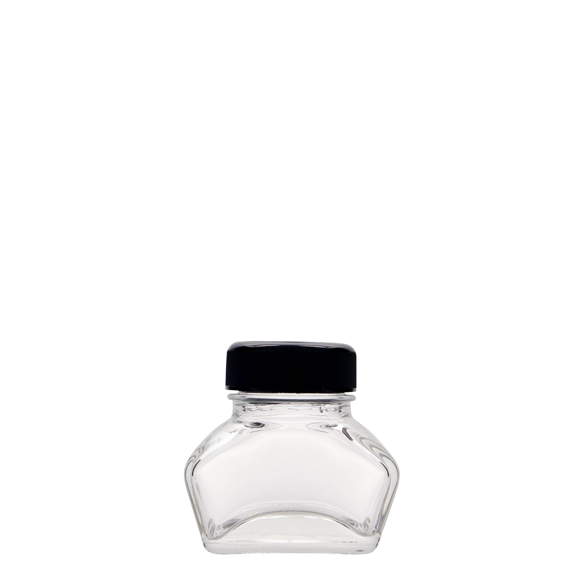 30 ml sticluță de cerneală, dreptunghiulară, gura: capac cu filet 30 ml sticluță de cerneală, dreptunghiulară, gura: capac cu filet