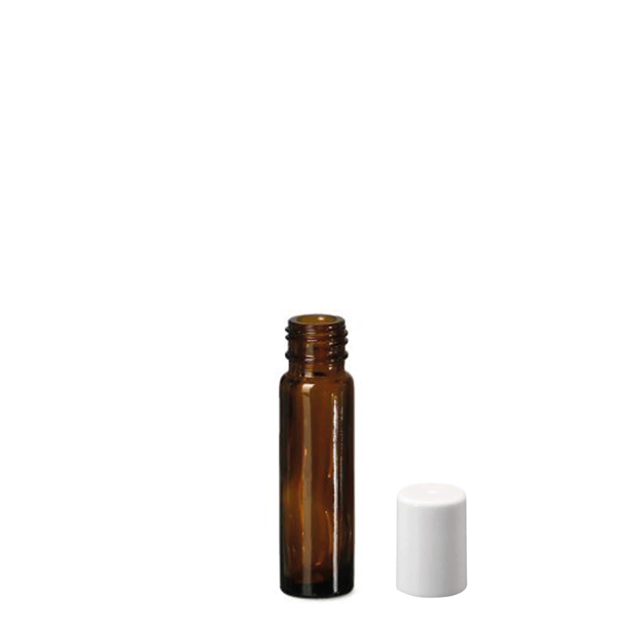 Sticlă roll-on de 10 ml, sticlă, maro, gura: capac cu filet Sticlă roll-on de 10 ml, sticlă, maro, gura: capac cu filet