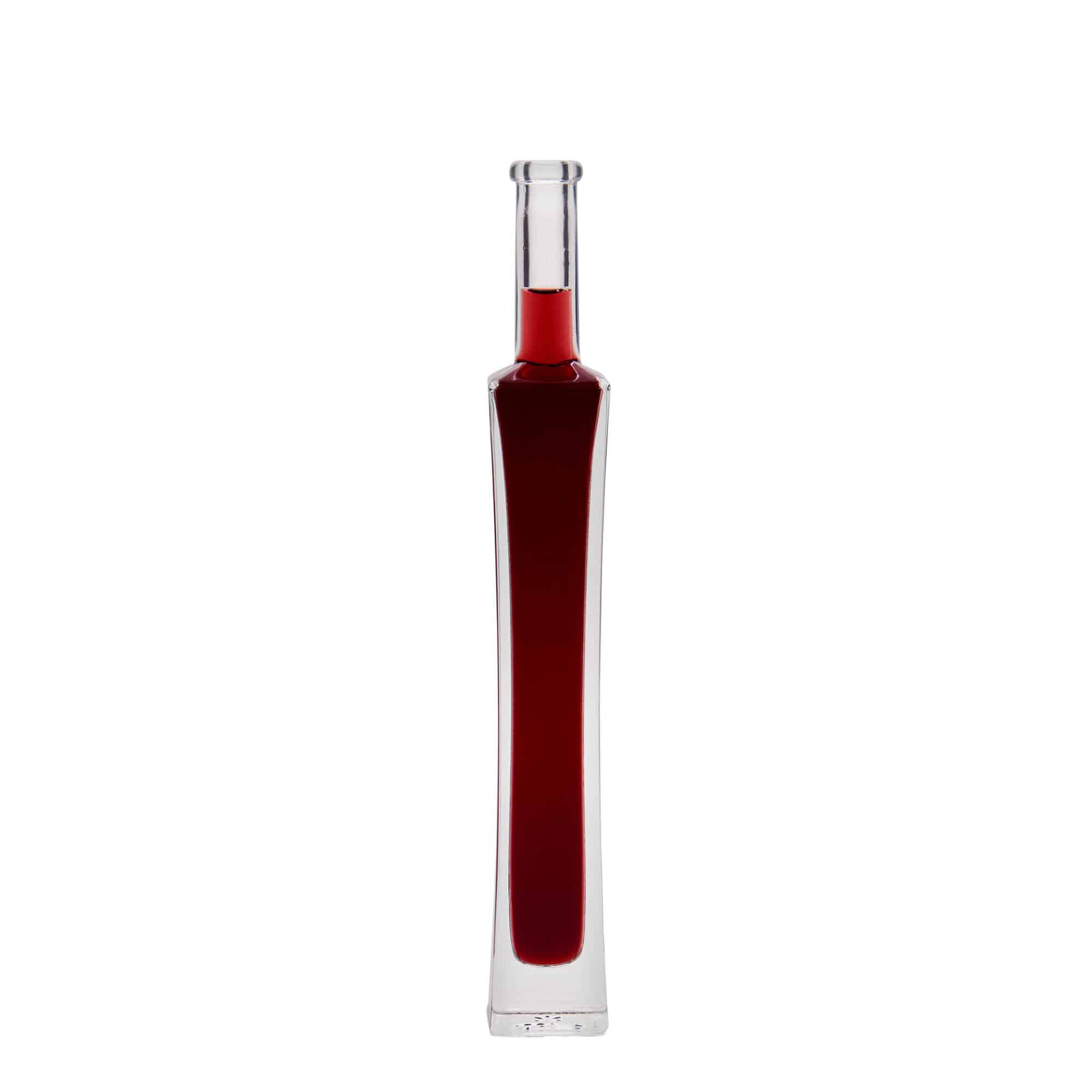 Sticlă de sticlă de 100 ml „Koko”, pătrată, gura: dop de plută
