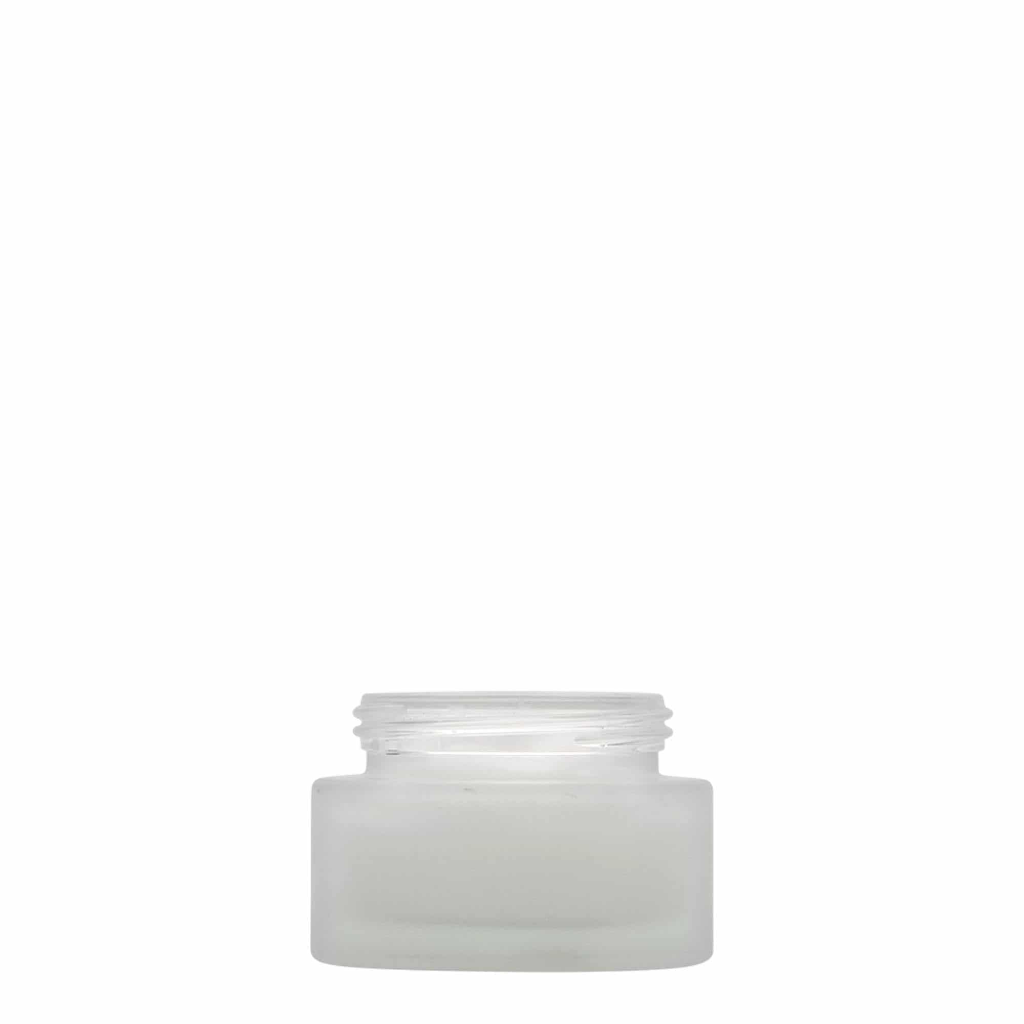 30 ml borcan „Ediția Platină”, sticlă, matifiat, gura: capac cu filet