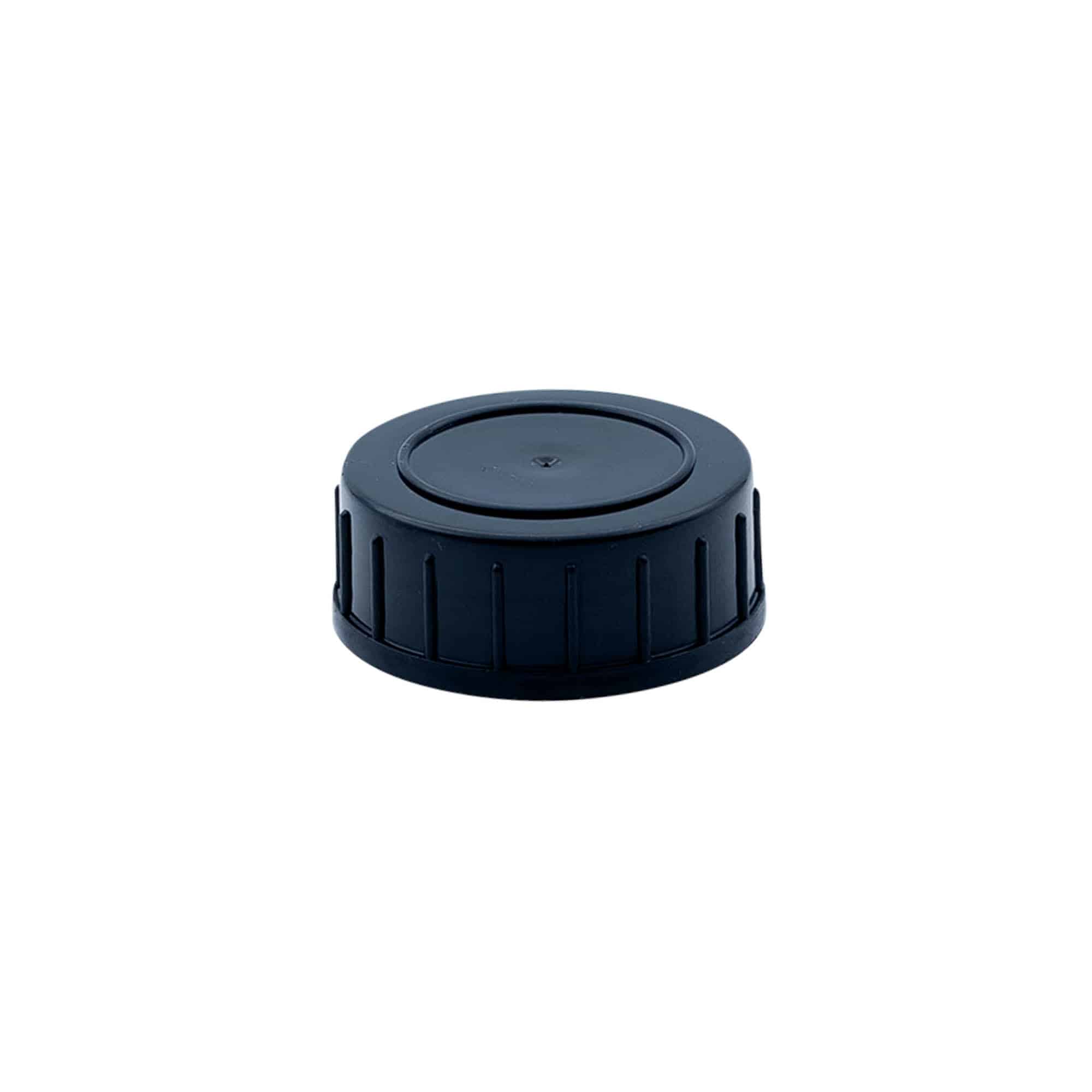 Capac cu filet, plastic PP, negru, pentru gura: DIN 32
