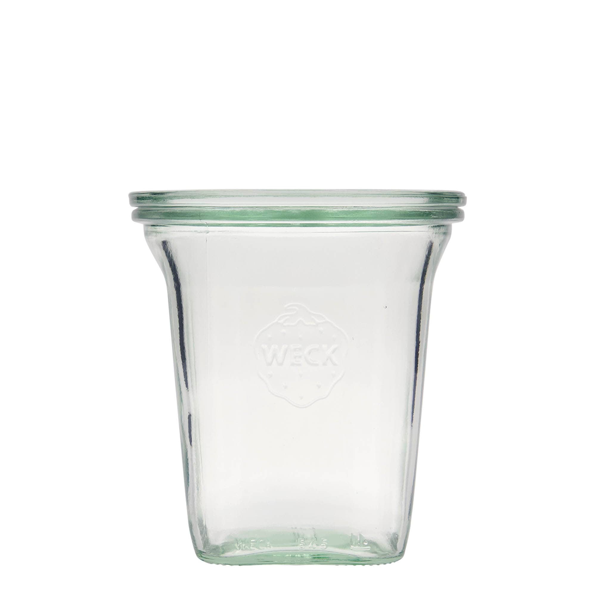 6x 545 ml borcan WECK Quadro cu capac de sticlă RR 100