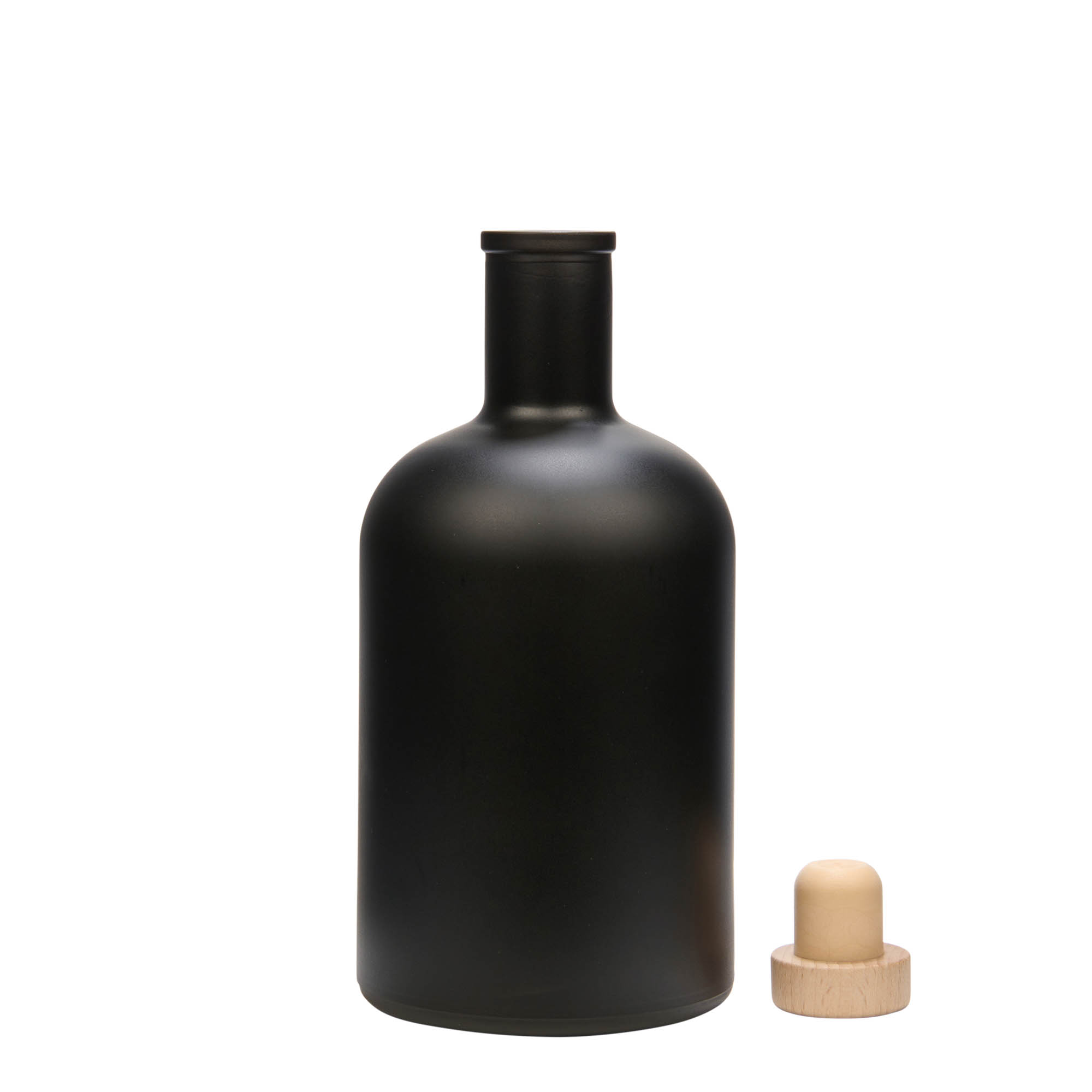 Sticlă de sticlă de 700 ml „Gerardino”, negru, gura: plută Sticlă de sticlă de 700 ml „Gerardino”, negru, gura: plută