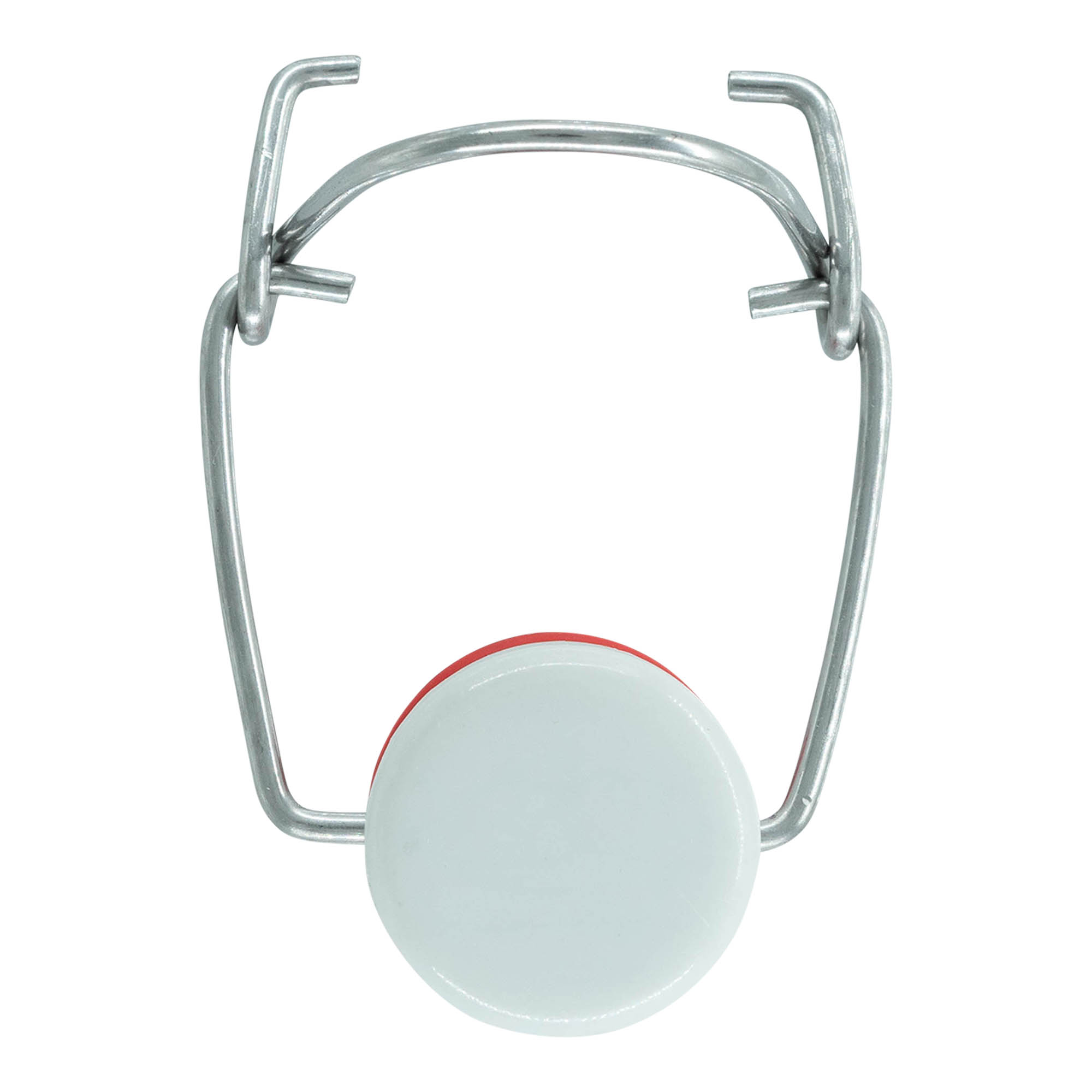 Închizător cu clemă mărime specială, plastic, roșu-alb Închizător cu clemă mărime specială, plastic, roșu-alb