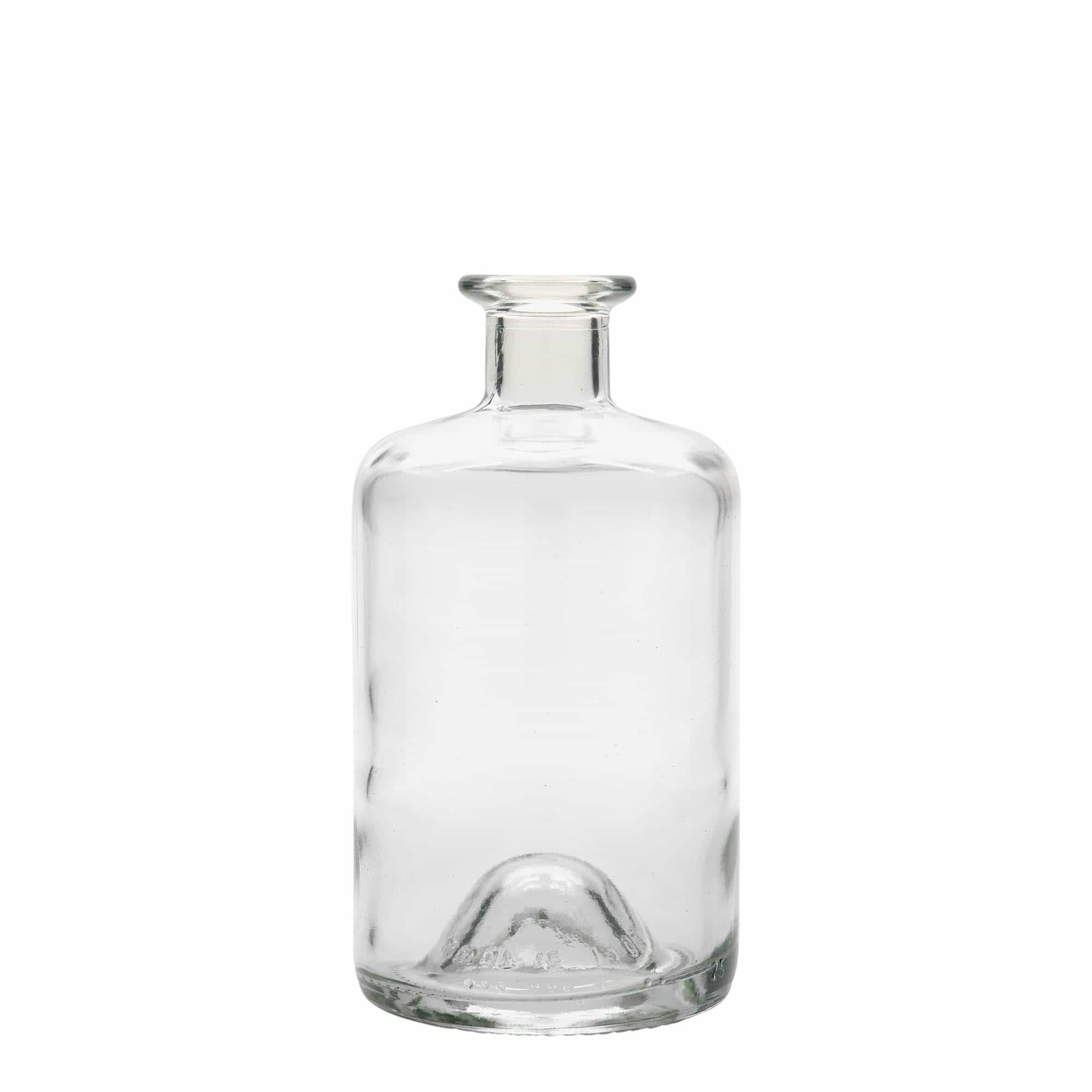 Sticlă de sticlă de 500 ml pentru farmacist, gura: dop de plută