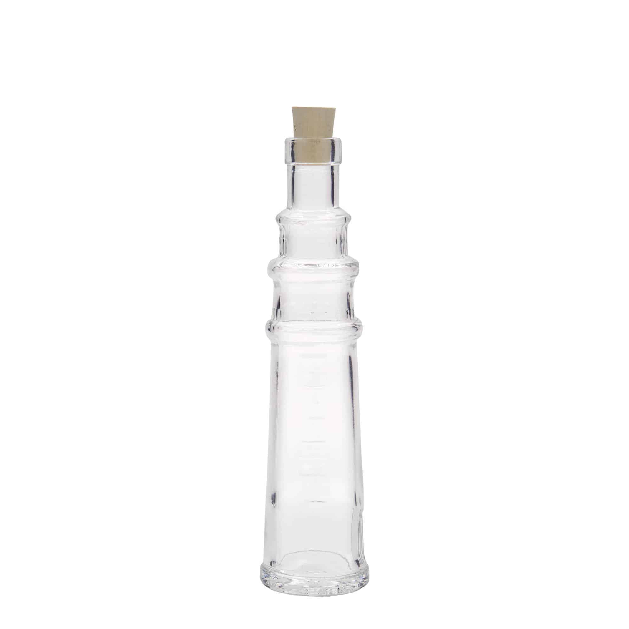 Sticlă de sticlă de 100 ml „Leuchtturm”, gura: dop de plută