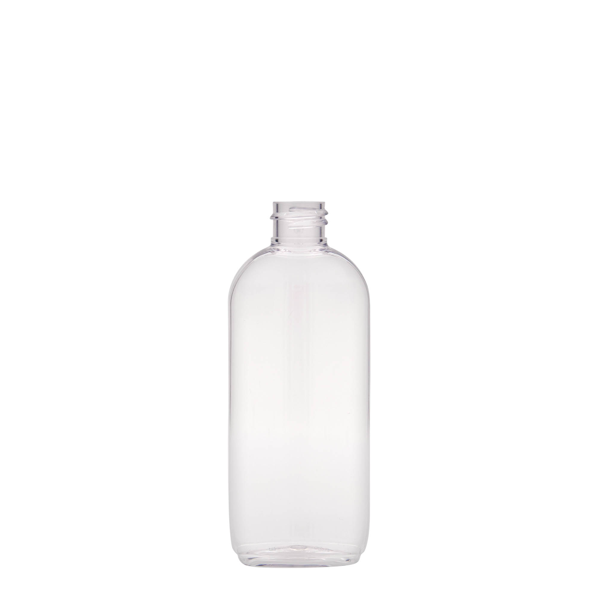 Sticlă PET de 100 ml „Iris”, ovală, din plastic, gât: 20/410 Sticlă PET de 100 ml „Iris”, ovală, din plastic, gât: 20/410