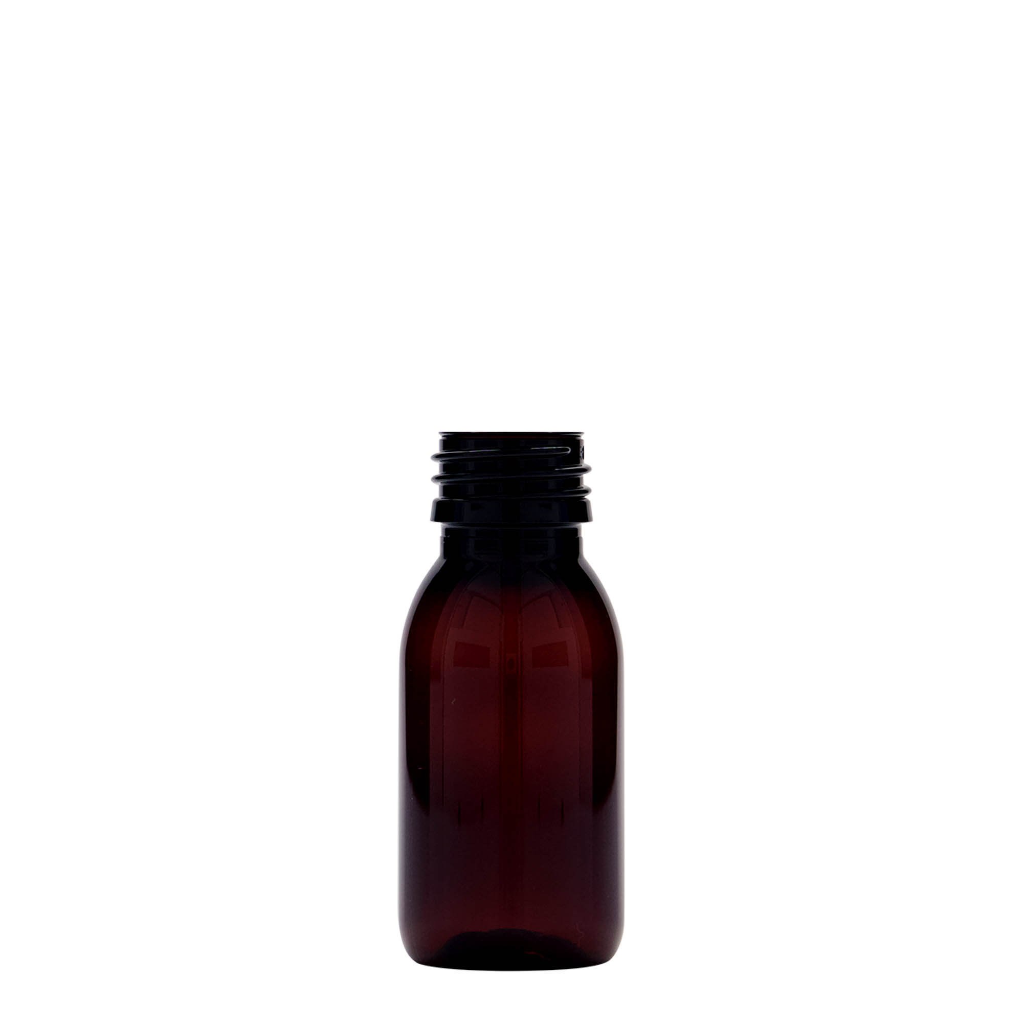 60 ml sticlă medicală PET, maro, plastic, gură: PP 28 60 ml sticlă medicală PET, maro, plastic, gură: PP 28